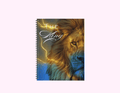 Lion - Medium Notebook With Bible Text (5"x 7") featuring unique artwork, perfect for personal style and expression.