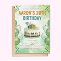 Custom-designed invitations for various events, featuring unique artwork and personalized details.