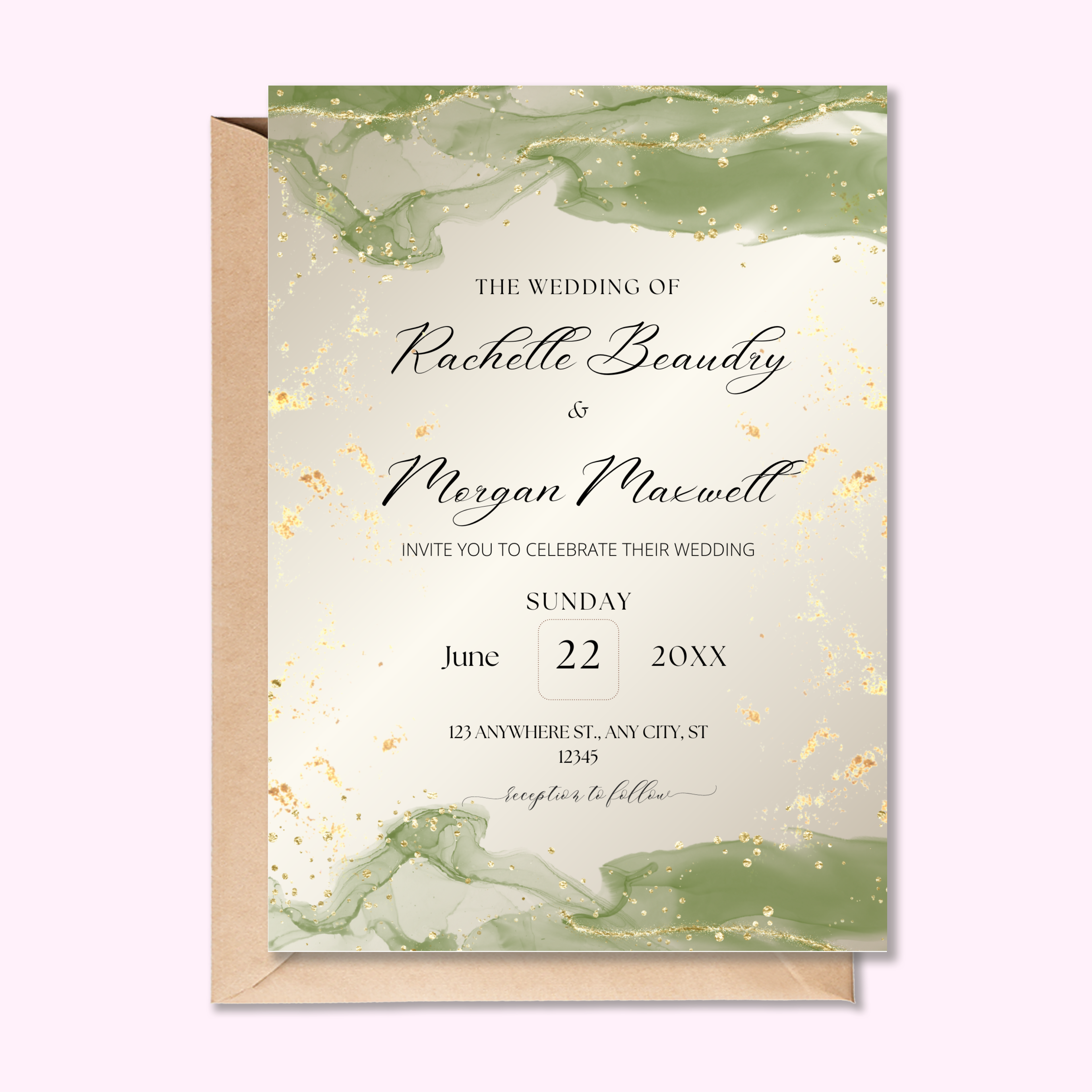 Custom-designed invitations for various events, featuring unique artwork and personalized details.