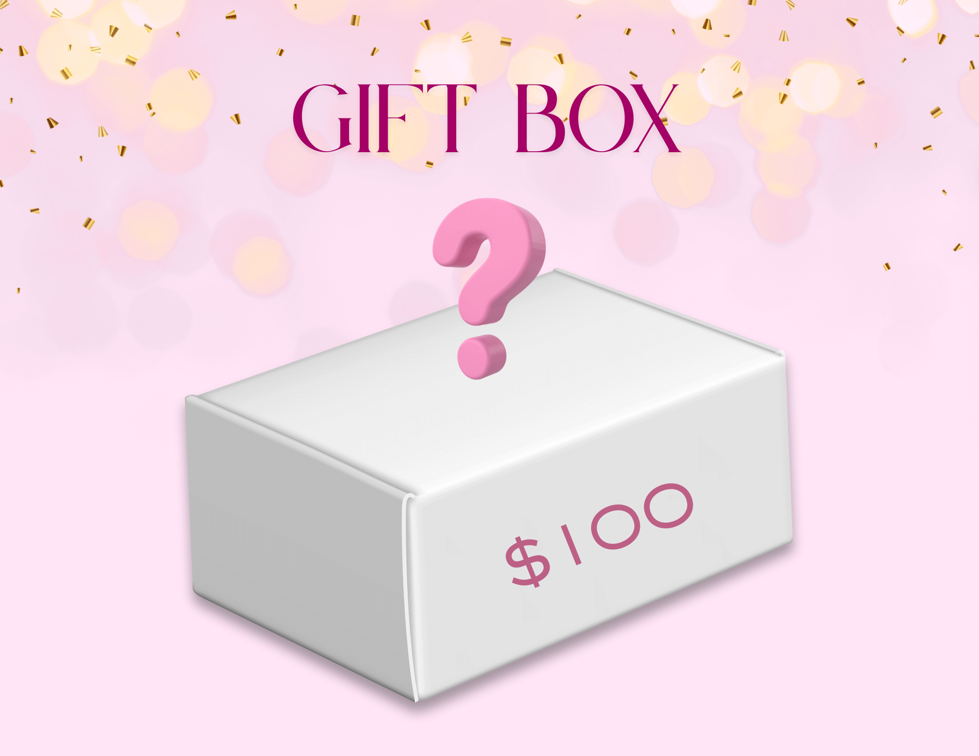 Mystery gift box with a surprise selection of items, perfect for gifting or treating yourself.