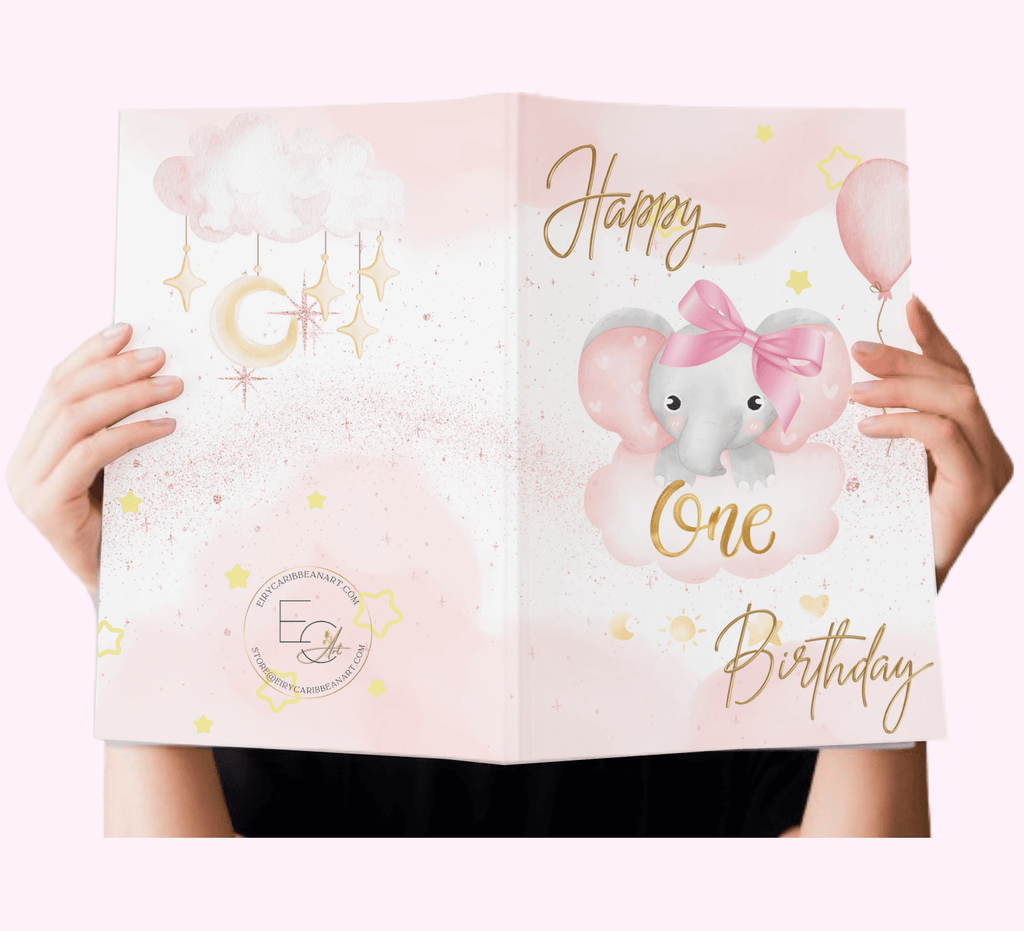 1St Birthday Baby Girl Greeting Cards #3 designed for various occasions, featuring unique artwork and messages.