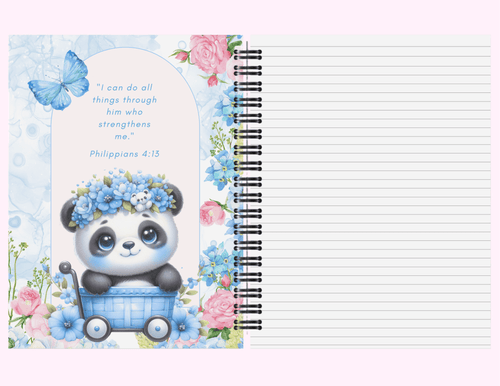 Blue Koala - Large Notebook With Bible Text (8.5"x 11") featuring unique artwork, perfect for personal style and expression.