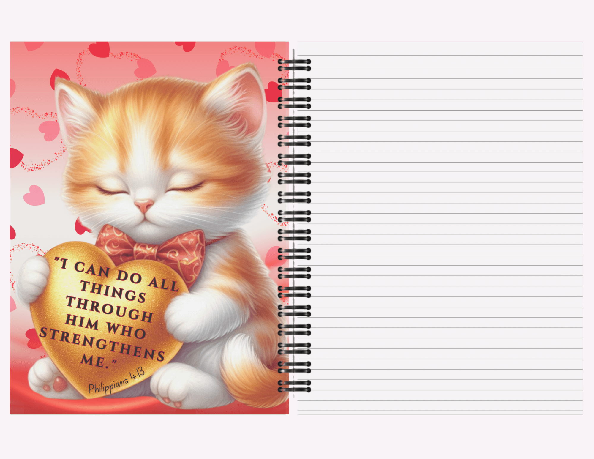 You Are Loved - Large Notebook With Bible Text (8.5"x 11") featuring unique artwork, perfect for personal style and expression.