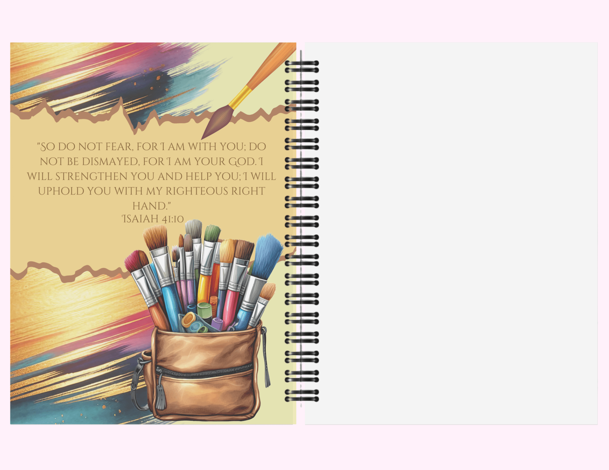 Greatest Painter - Large Sketchbook With Bible Text (8.5"x 11") featuring unique artwork, perfect for personal style and expression.