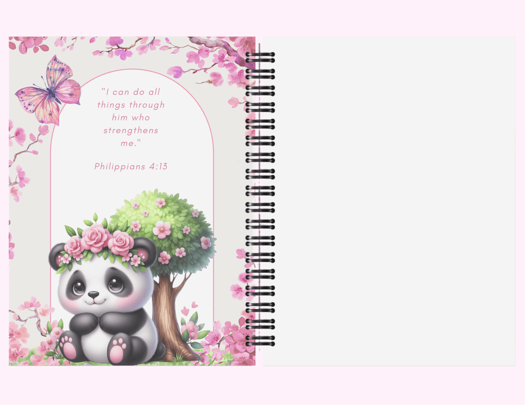 Pink Koala - Medium Sketchbook With Bible Text (5"x 7") featuring unique artwork, perfect for personal style and expression.