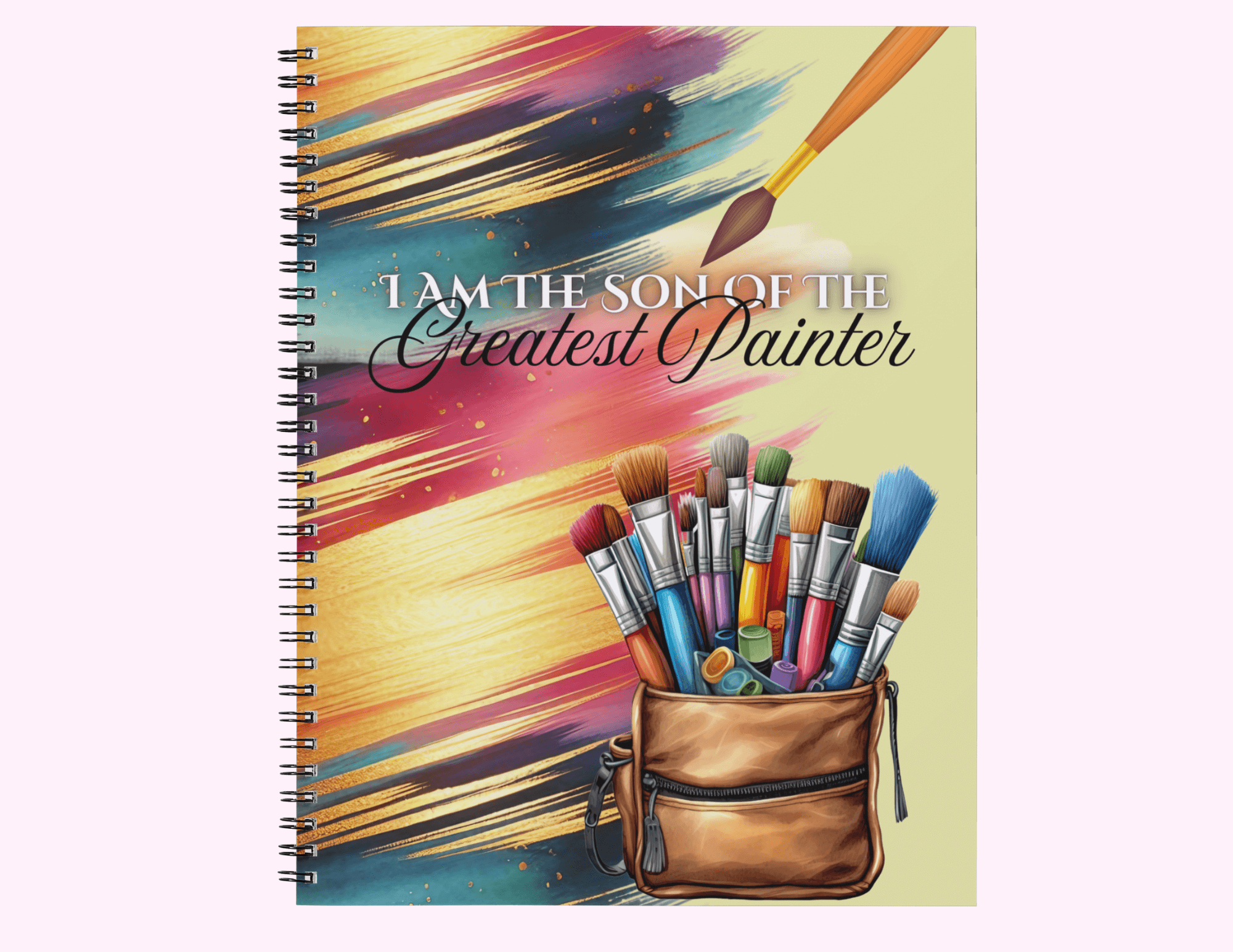 Greatest Painter - Large Notebook With Bible Text (8.5"x 11") featuring unique artwork, perfect for personal style and expression.
