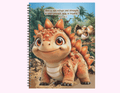 Cute 3D Dinosaur - Large Notebook With Bible Text (8.5"x 11") featuring unique artwork, perfect for personal style and expression.