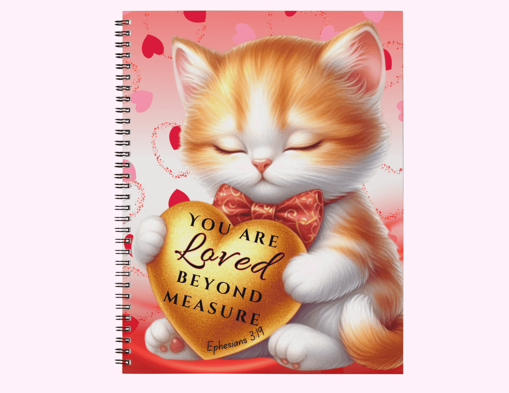 You Are Loved - Large Notebook With Bible Text (8.5"x 11") featuring unique artwork, perfect for personal style and expression.