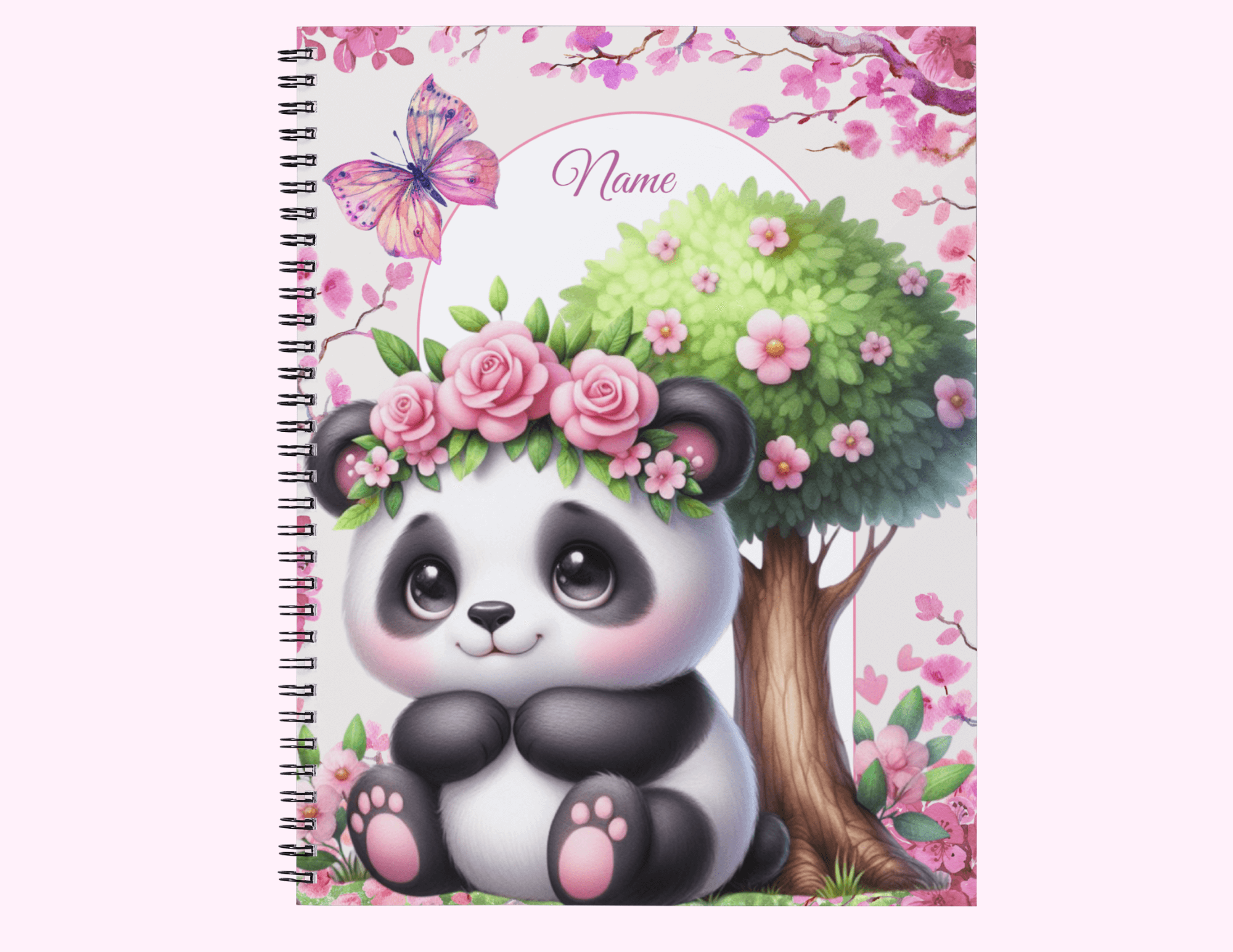 Pink Koala - Large Notebook With Bible Text (8.5"x 11") featuring unique artwork, perfect for personal style and expression.
