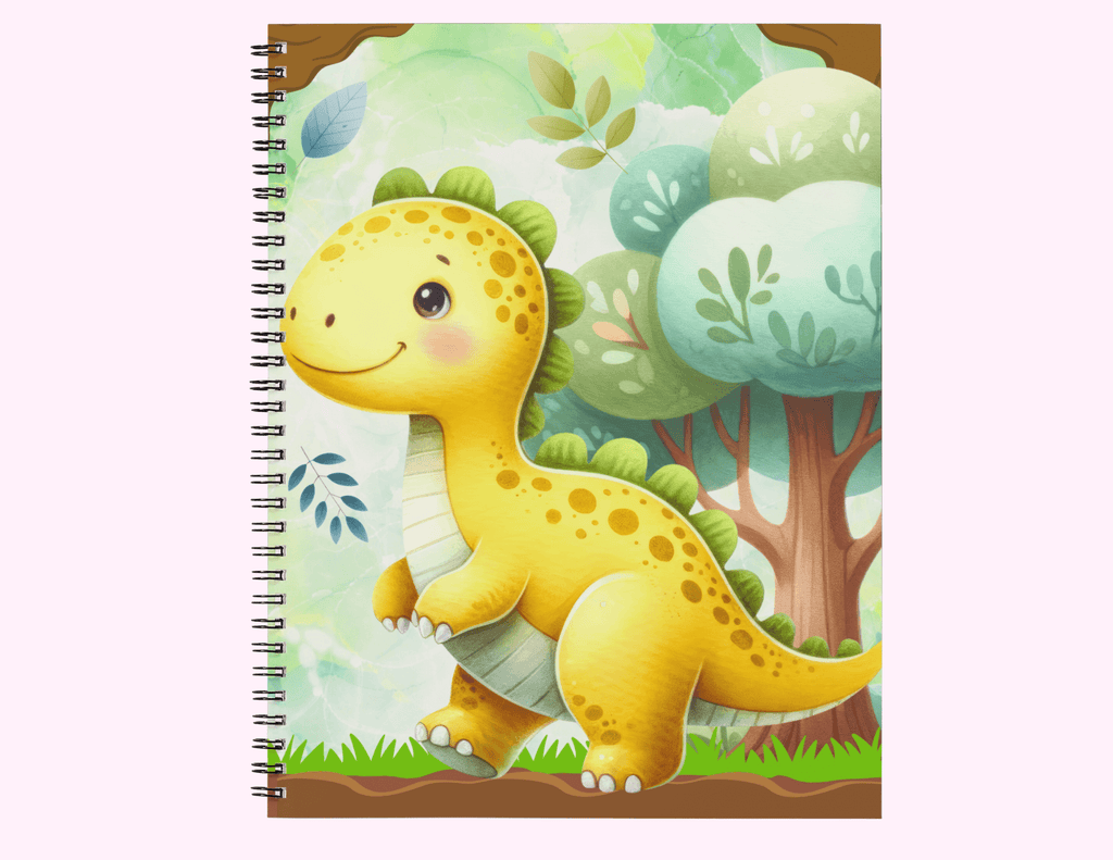 Dino - Large Notebook With Bible Text (8.5"x 11") featuring unique artwork, perfect for personal style and expression.
