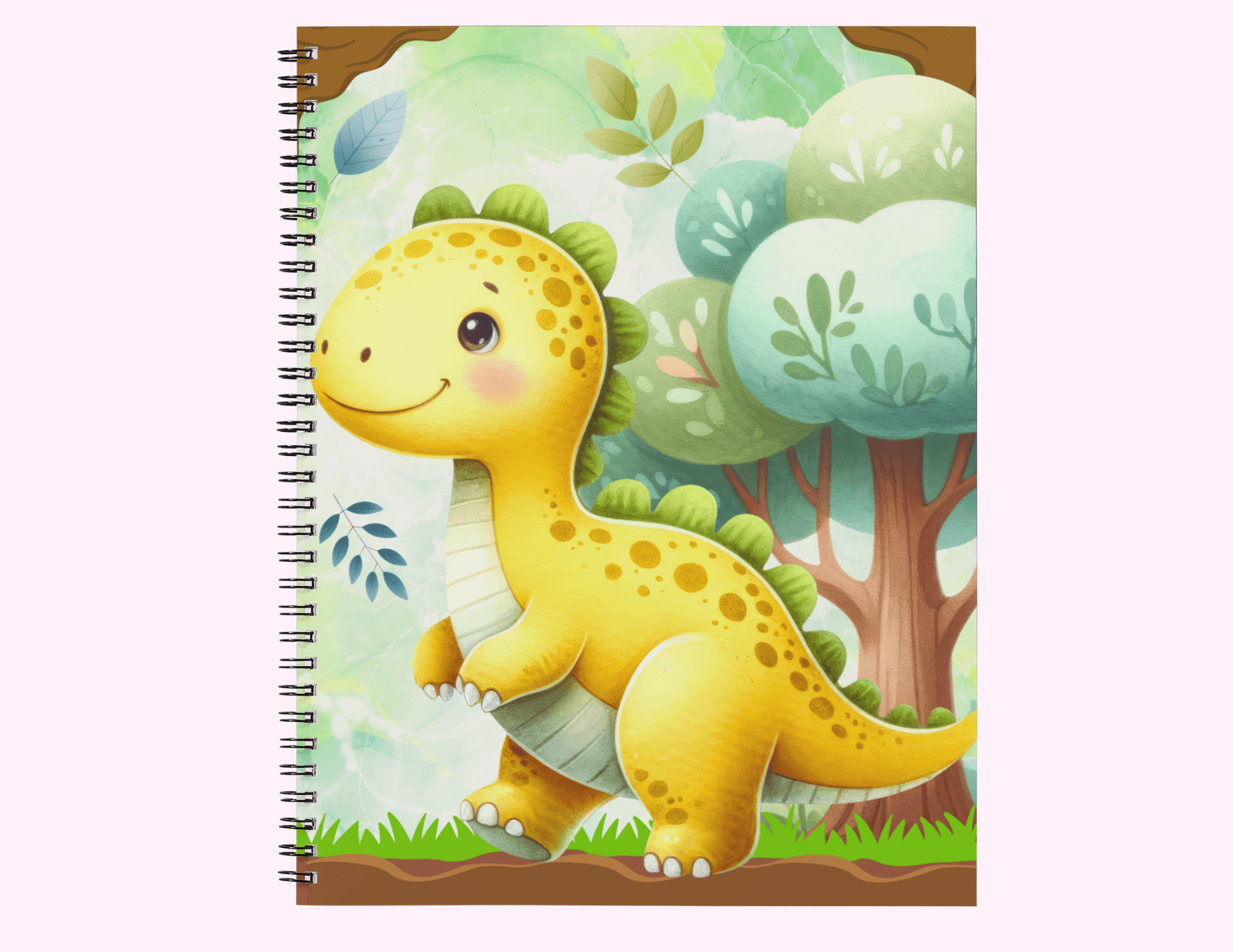Dino - Large Notebook With Bible Text (8.5"x 11") featuring unique artwork, perfect for personal style and expression.