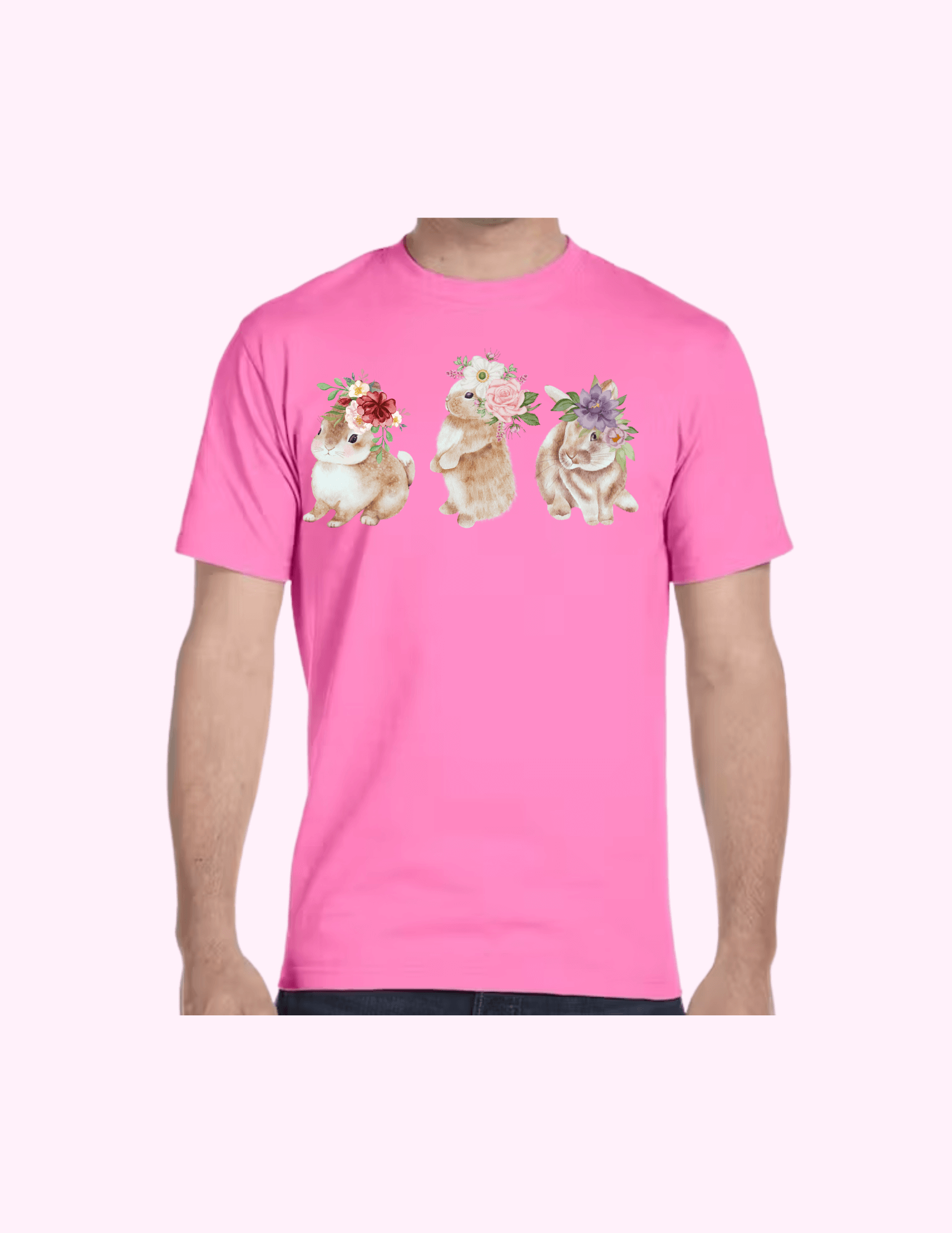 Spring Bunnies - Adult T-Shirt featuring unique artwork, perfect for personal style and expression.