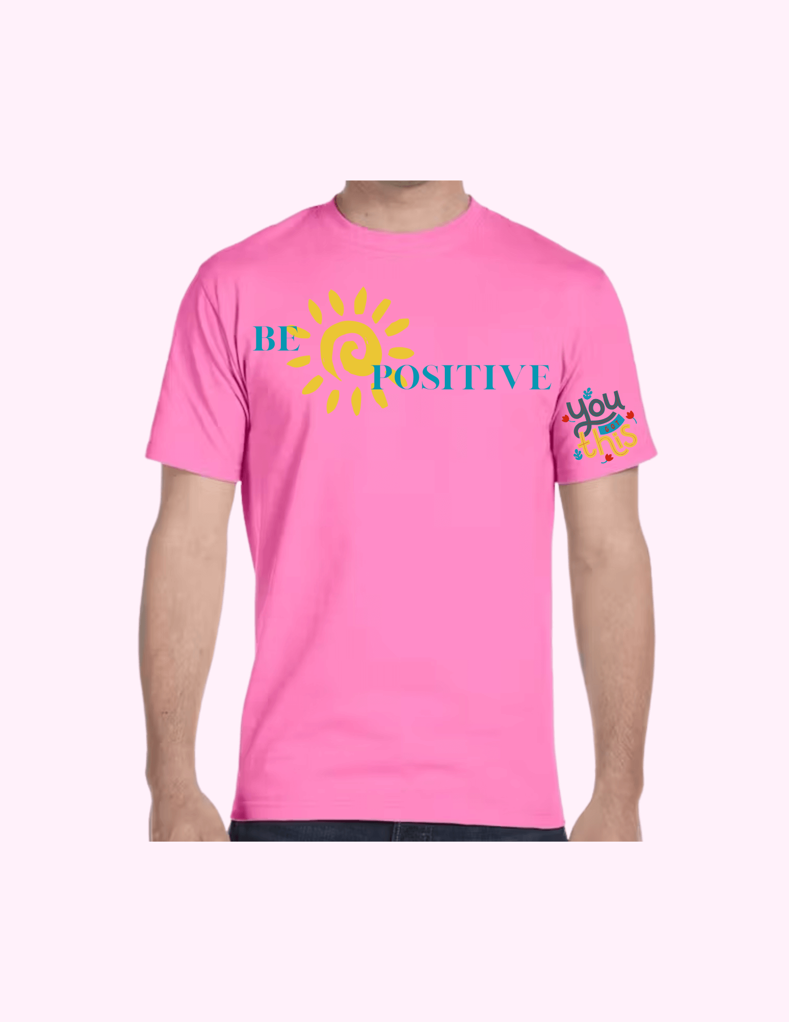 Be Positive - Adult T-Shirt featuring unique artwork, perfect for personal style and expression.