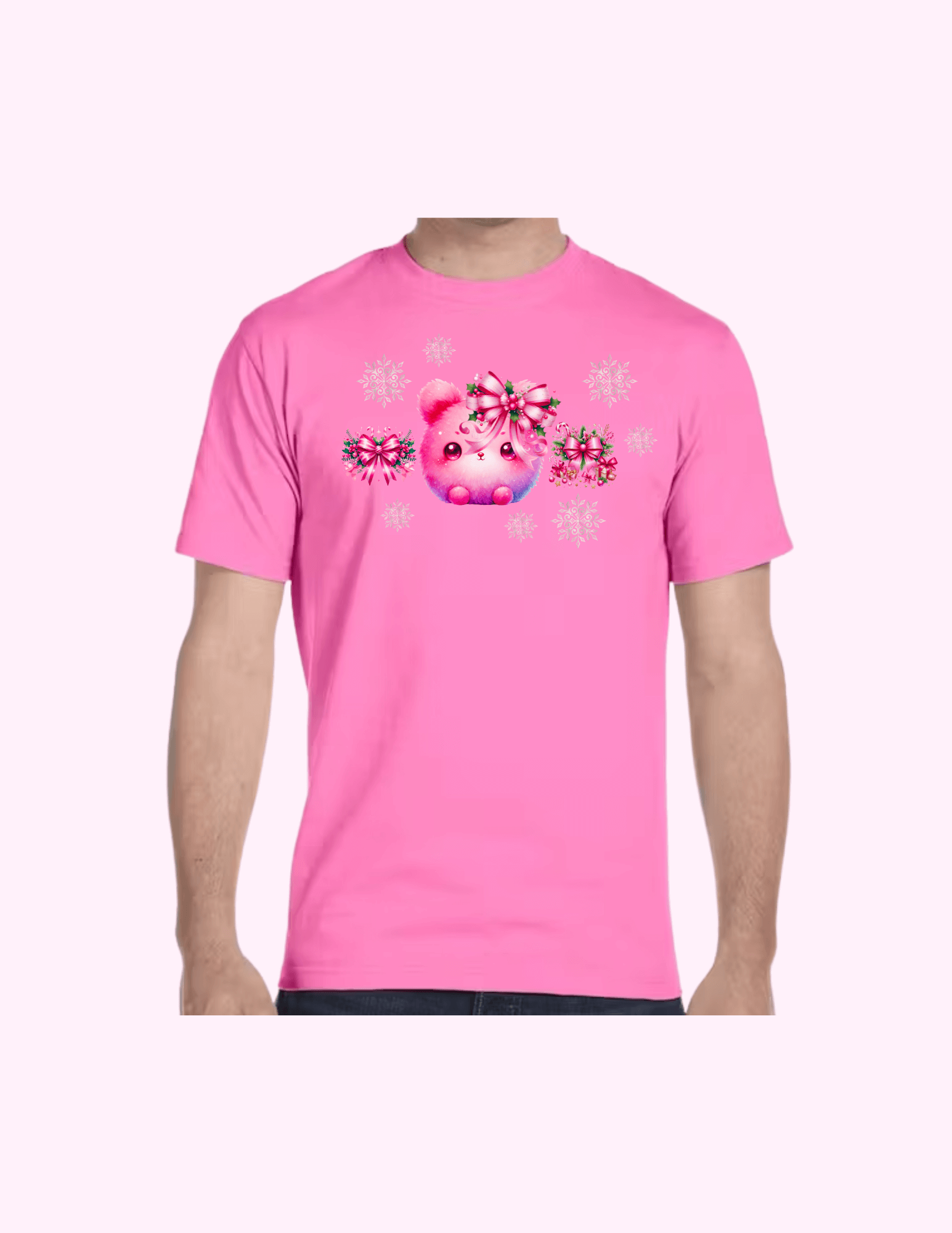 Fluffy Winter Bunny - Adult T-Shirt featuring unique artwork, perfect for personal style and expression.
