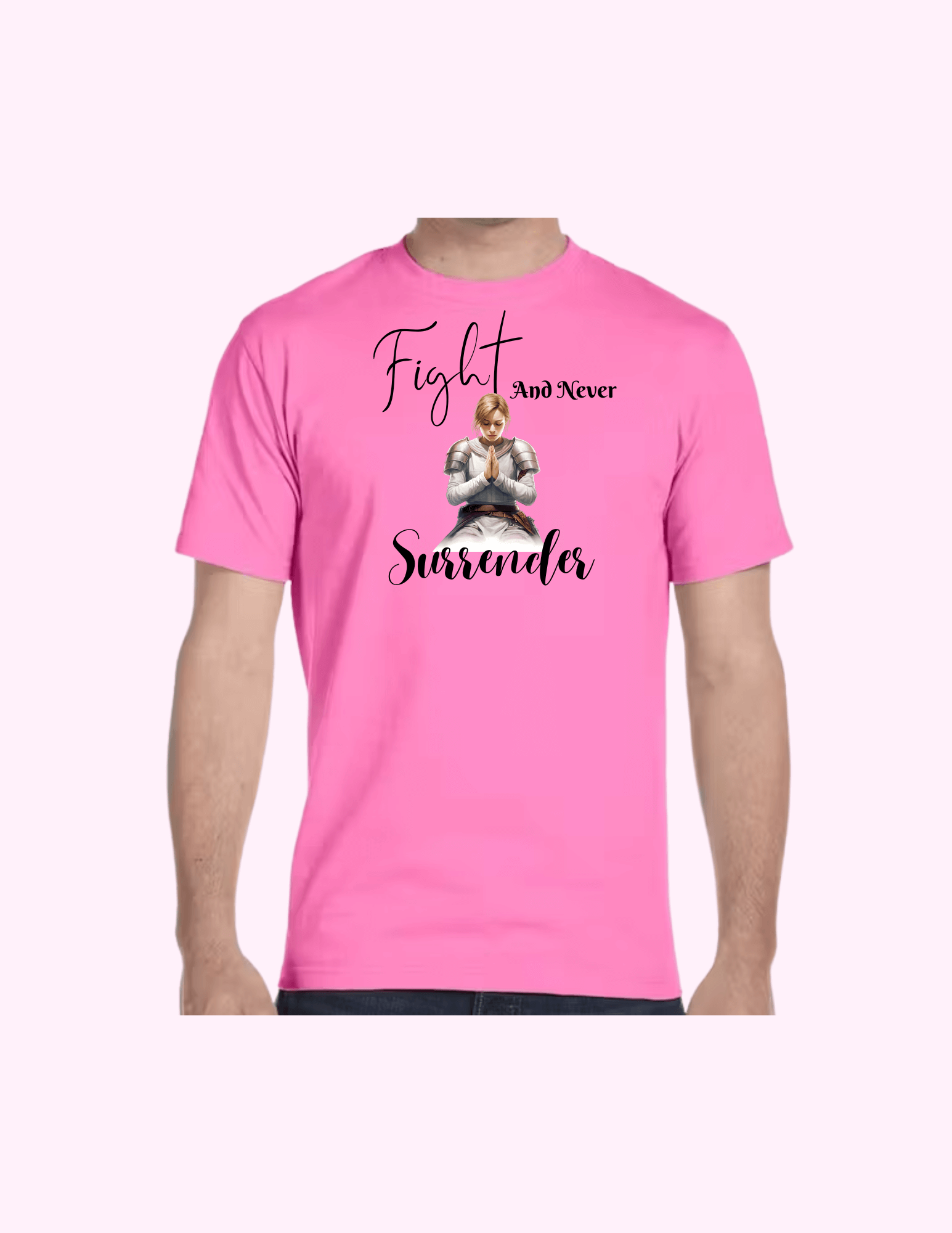 Fight And Never Surrender (Woman) - Adult T-Shirt featuring unique artwork, perfect for personal style and expression.