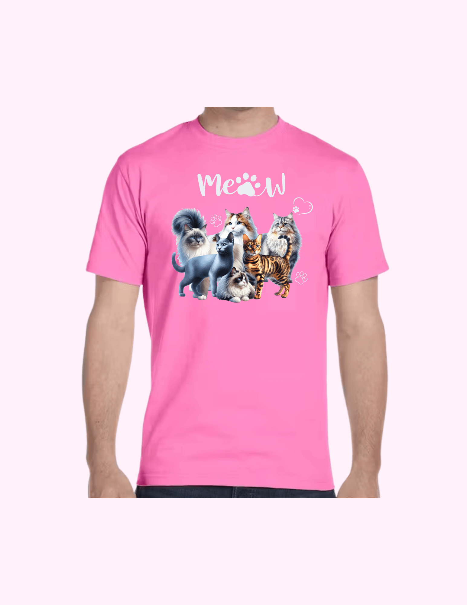 Cats - Adult T-Shirt featuring unique artwork, perfect for personal style and expression.