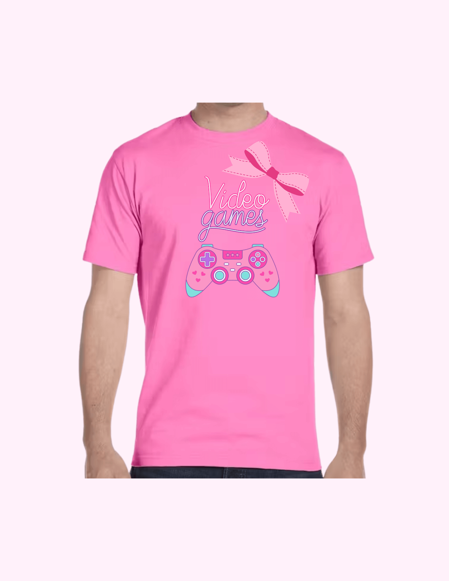Video Game (Pink) - Adult T-Shirt featuring unique artwork, perfect for personal style and expression.