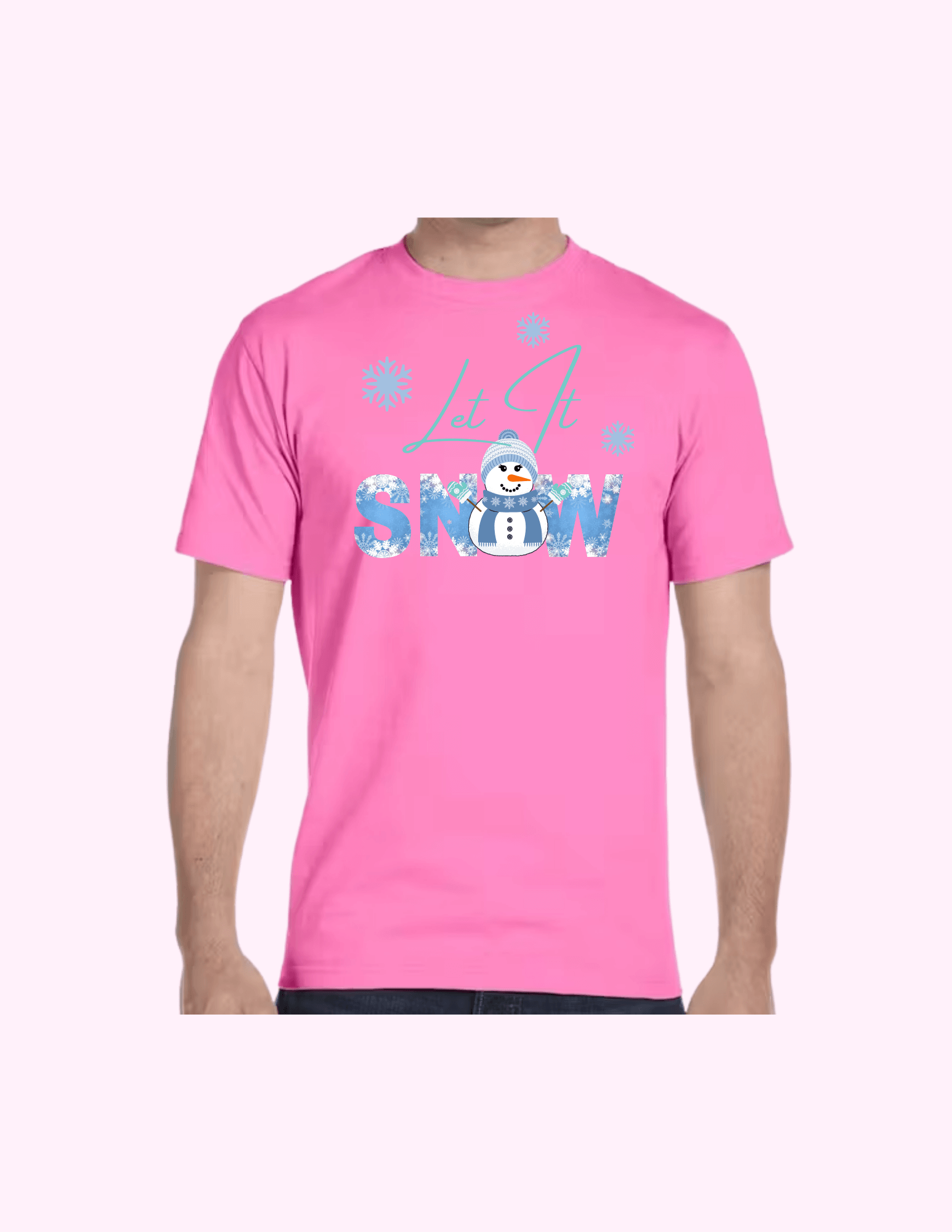 Let It Snow (Blue) - Adult T-Shirt featuring unique artwork, perfect for personal style and expression.
