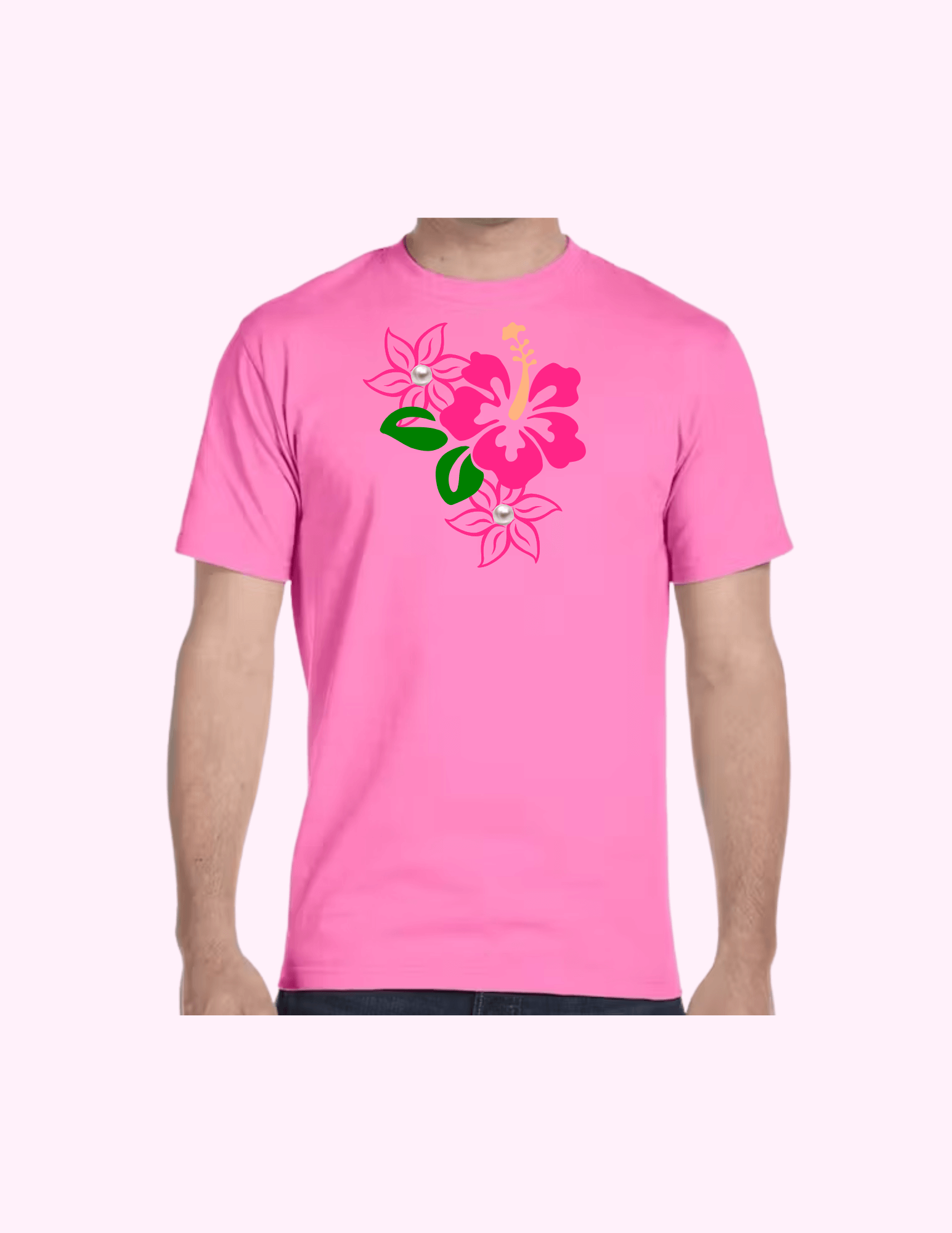 Caribbean Flower - Adult T-Shirt featuring unique artwork, perfect for personal style and expression.