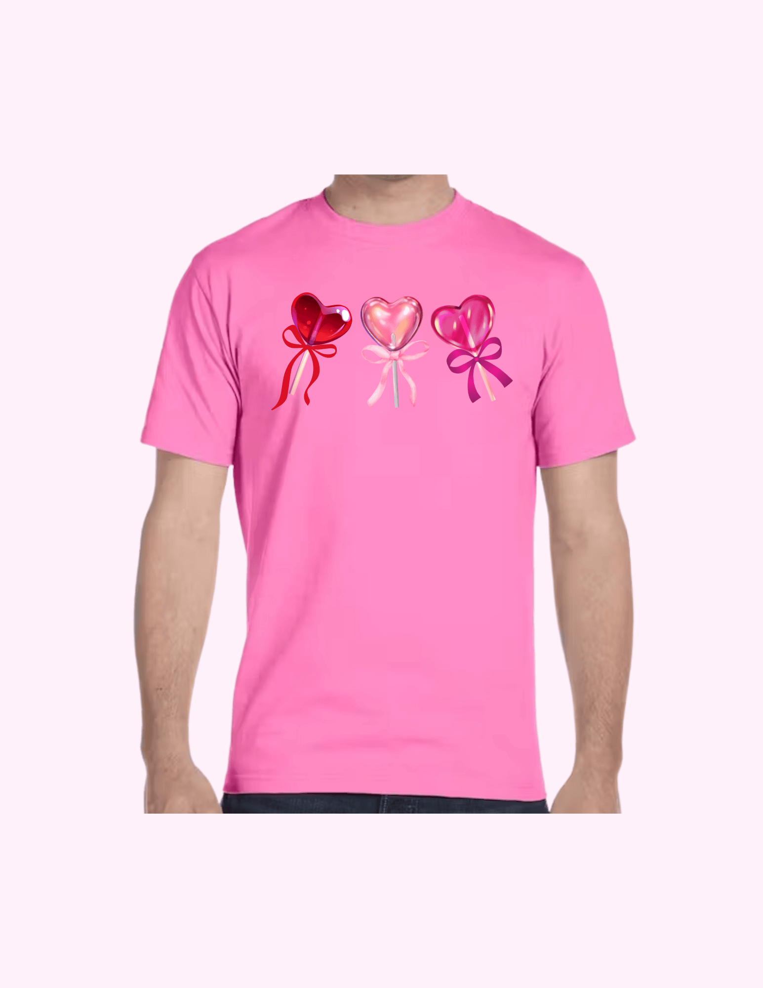 Lollypop Hearts - Adult T-Shirt featuring unique artwork, perfect for personal style and expression.