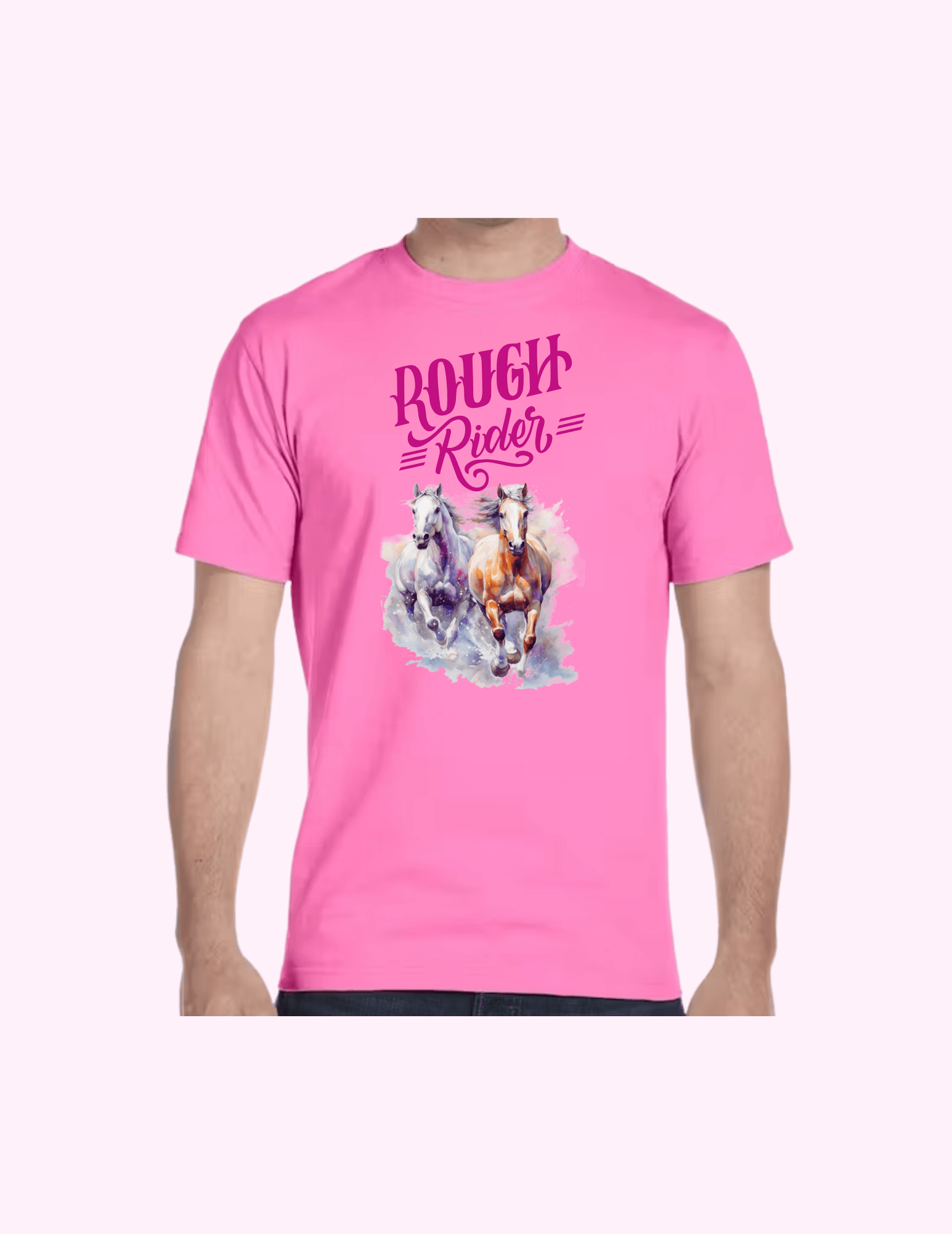Rough Rider - Adult T-Shirt featuring unique artwork, perfect for personal style and expression.