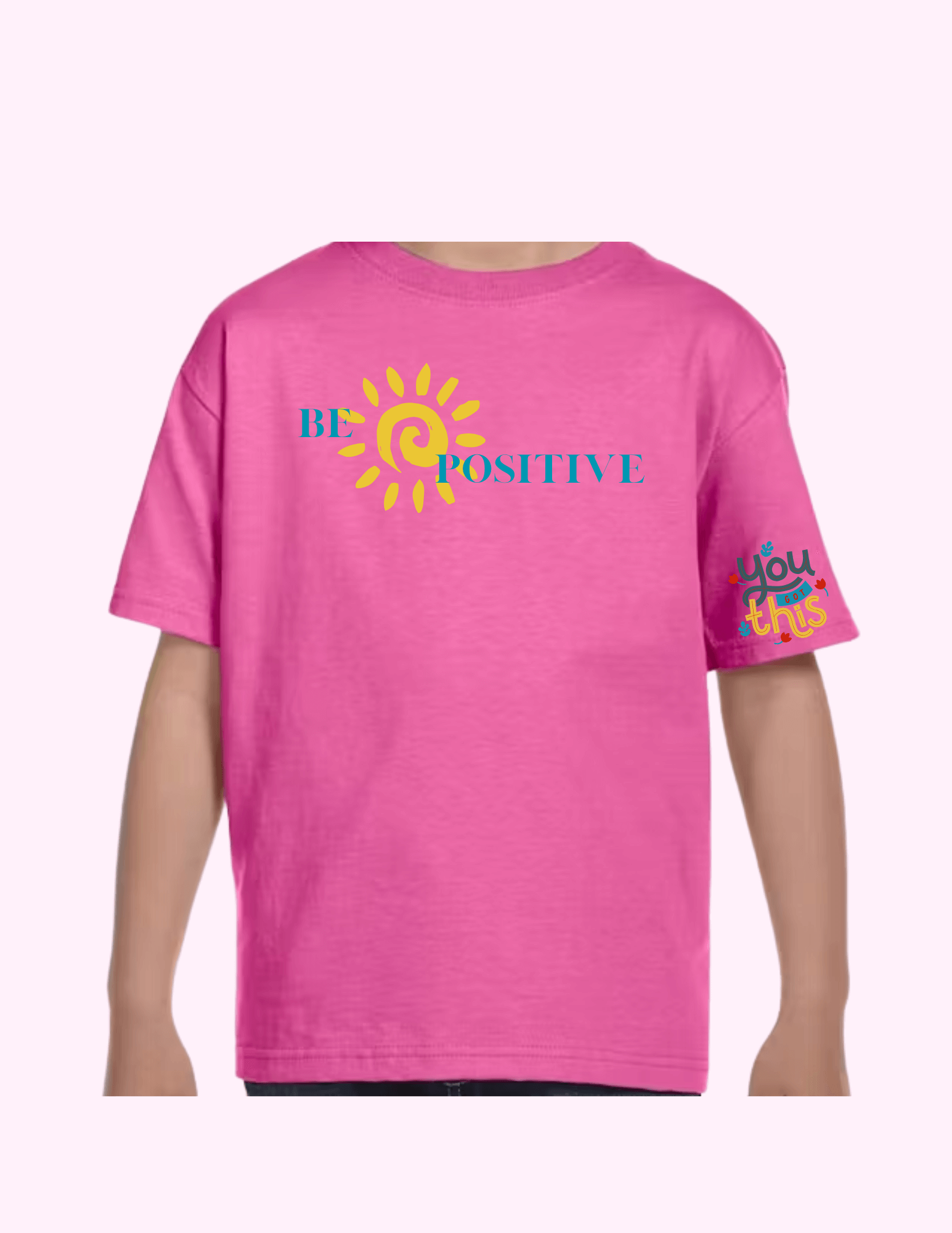 Be Positive - Kids T-Shirt featuring unique artwork, perfect for personal style and expression.