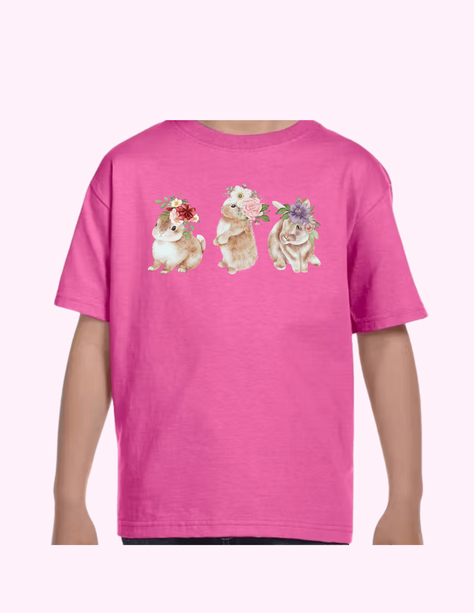 Spring Bunnies - Kids T-Shirt featuring unique artwork, perfect for personal style and expression.