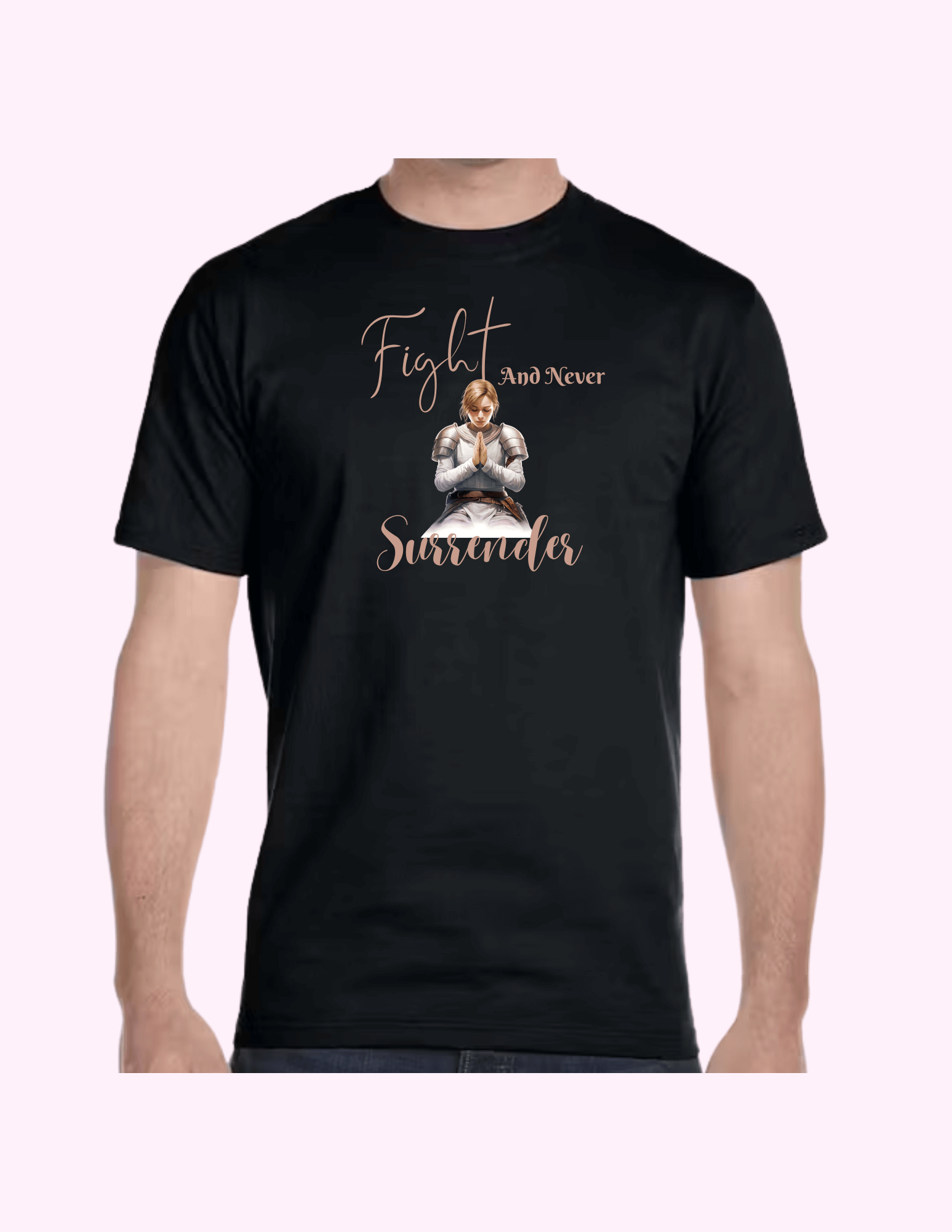 Fight And Never Surrender (Woman) - Adult T-Shirt featuring unique artwork, perfect for personal style and expression.