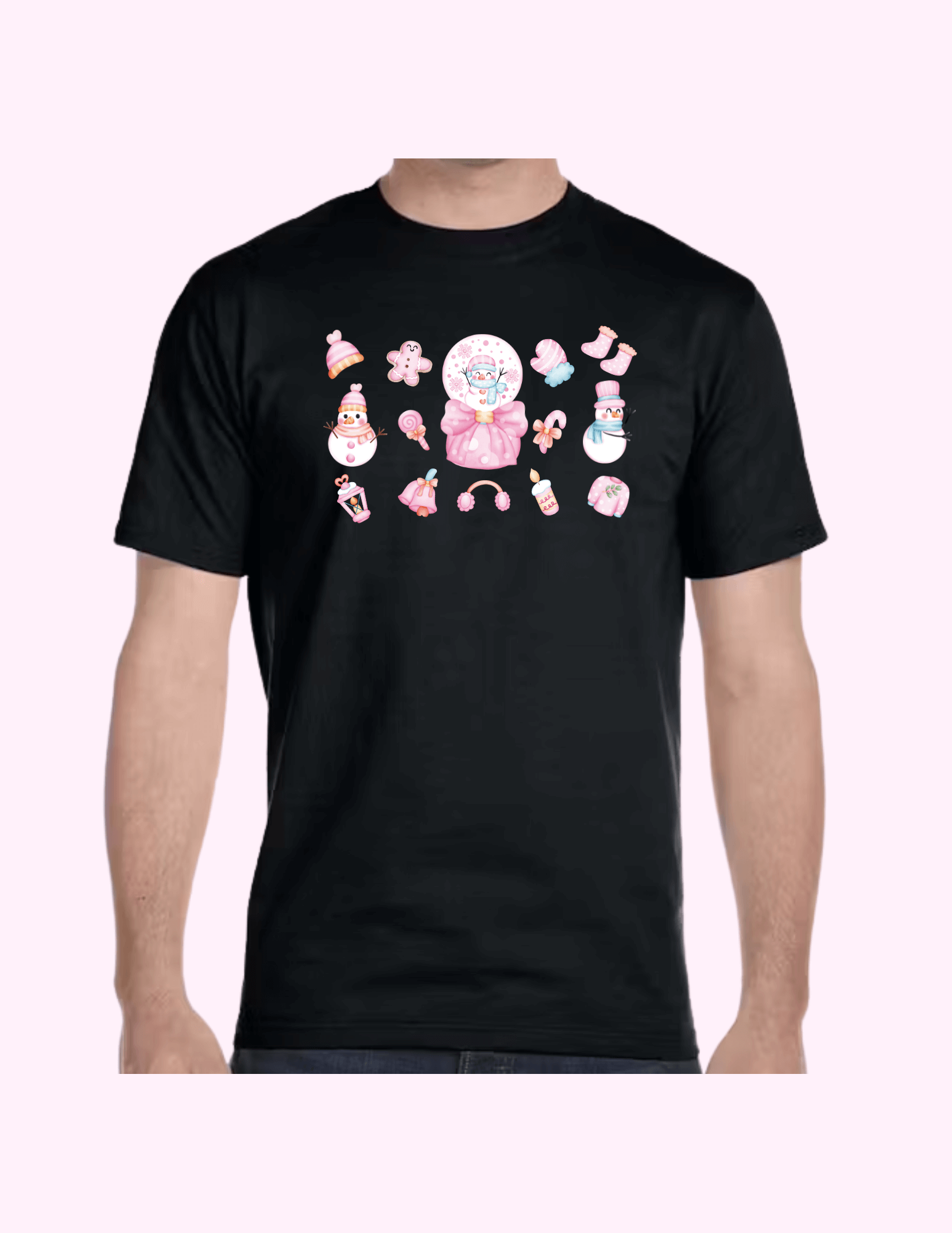 Pink Snow - Adult T-Shirt featuring unique artwork, perfect for personal style and expression.