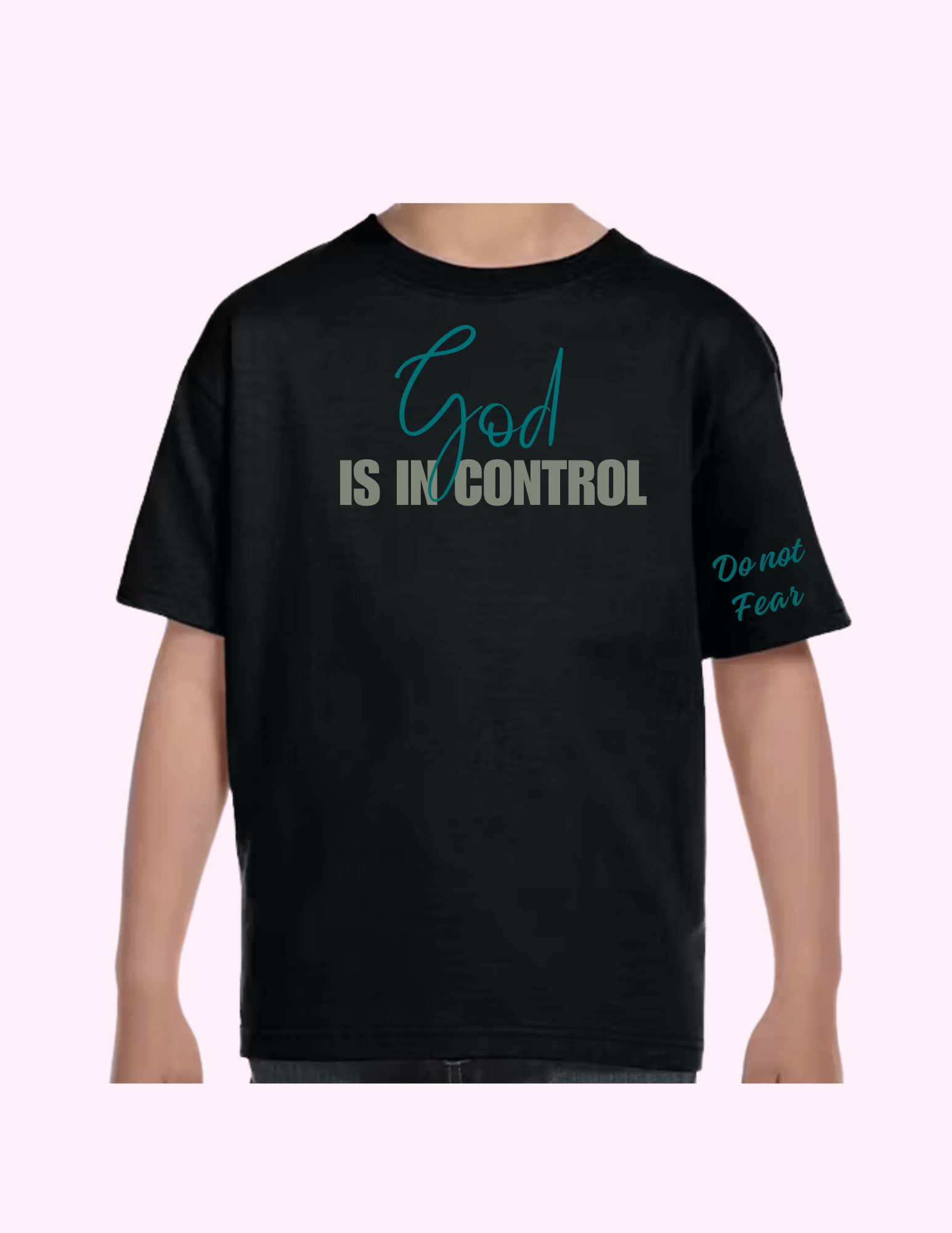 God Is In Control - Kids T-Shirt featuring unique artwork, perfect for personal style and expression.