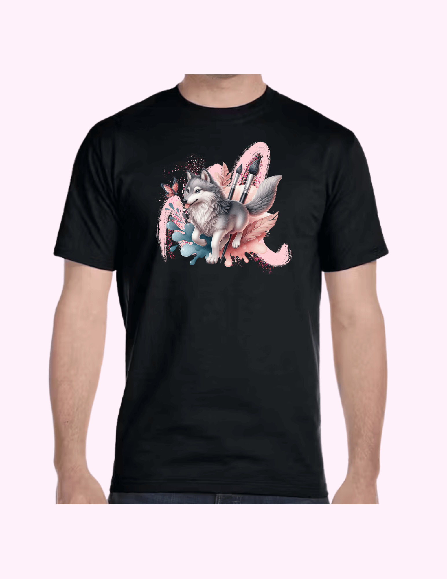 Paint Brush - Adult T-Shirt featuring unique artwork, perfect for personal style and expression.