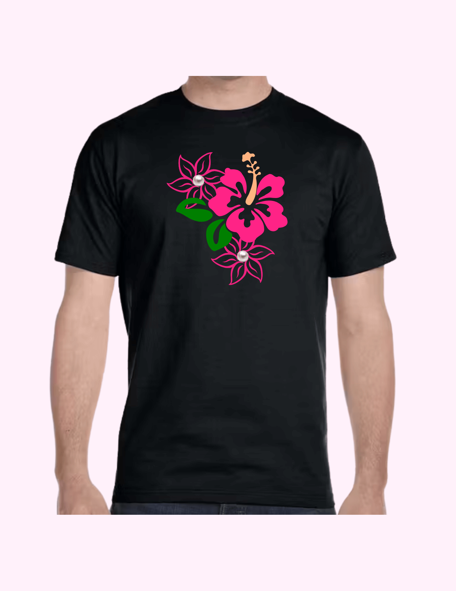 Caribbean Flower - Adult T-Shirt featuring unique artwork, perfect for personal style and expression.
