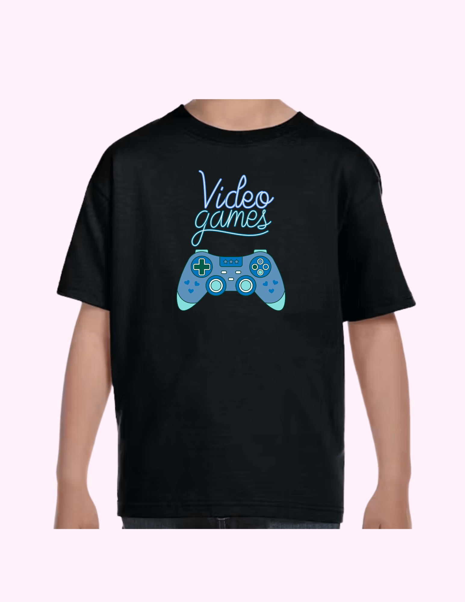 Video Games (Blue) - Kids T-Shirt featuring unique artwork, perfect for personal style and expression.