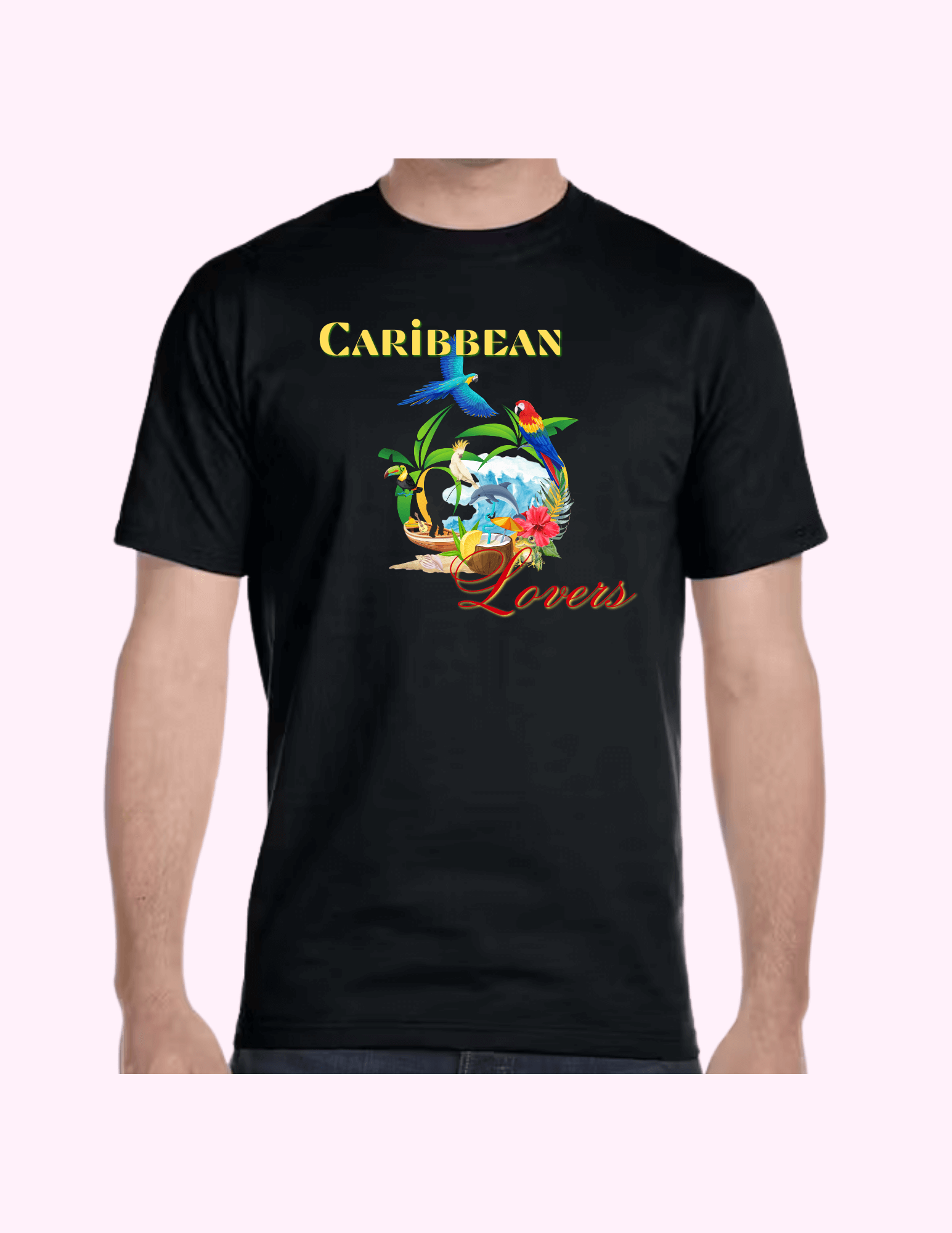 Caribbean Lovers - Adult T-Shirt featuring unique artwork, perfect for personal style and expression.