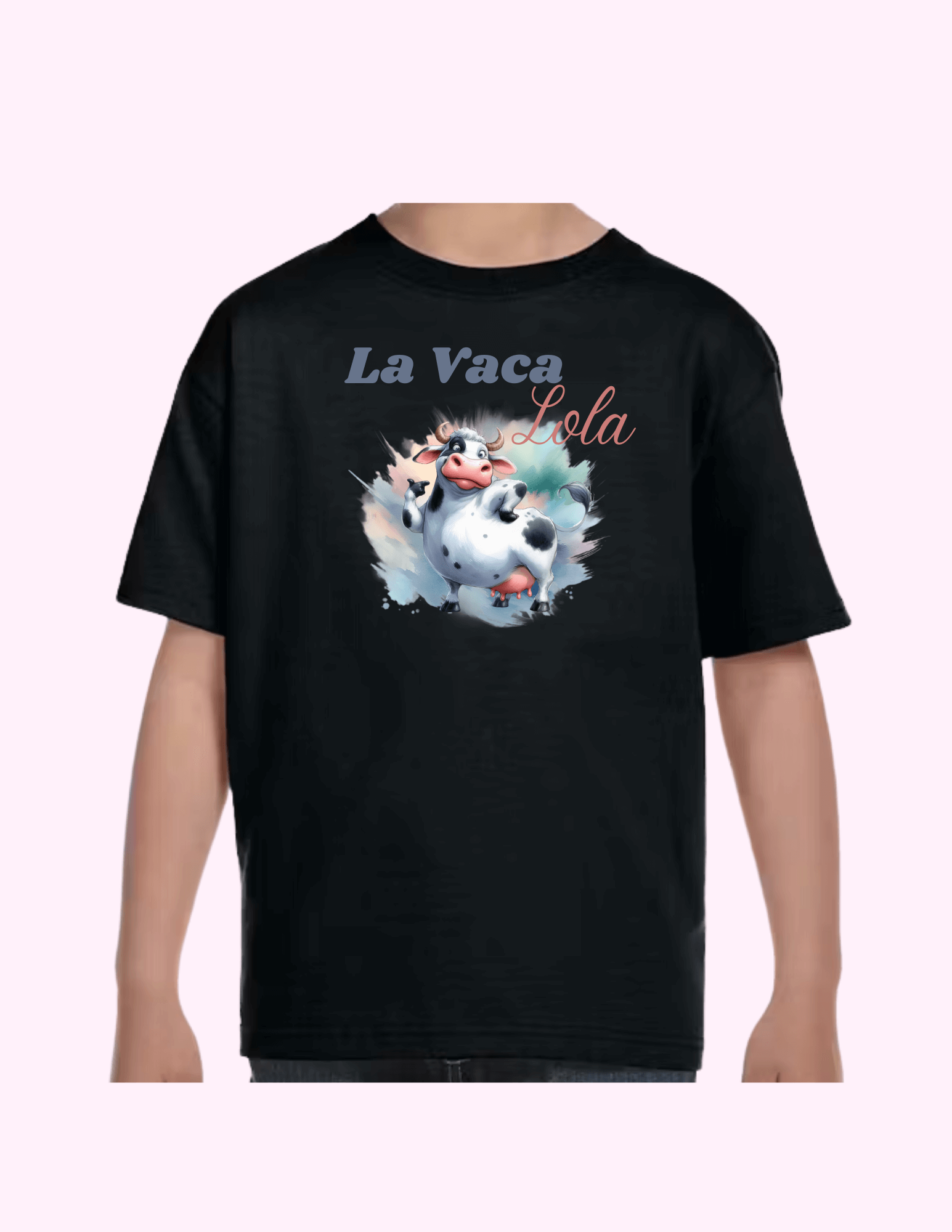 La Vaca Lola - Kids T-Shirt featuring unique artwork, perfect for personal style and expression.