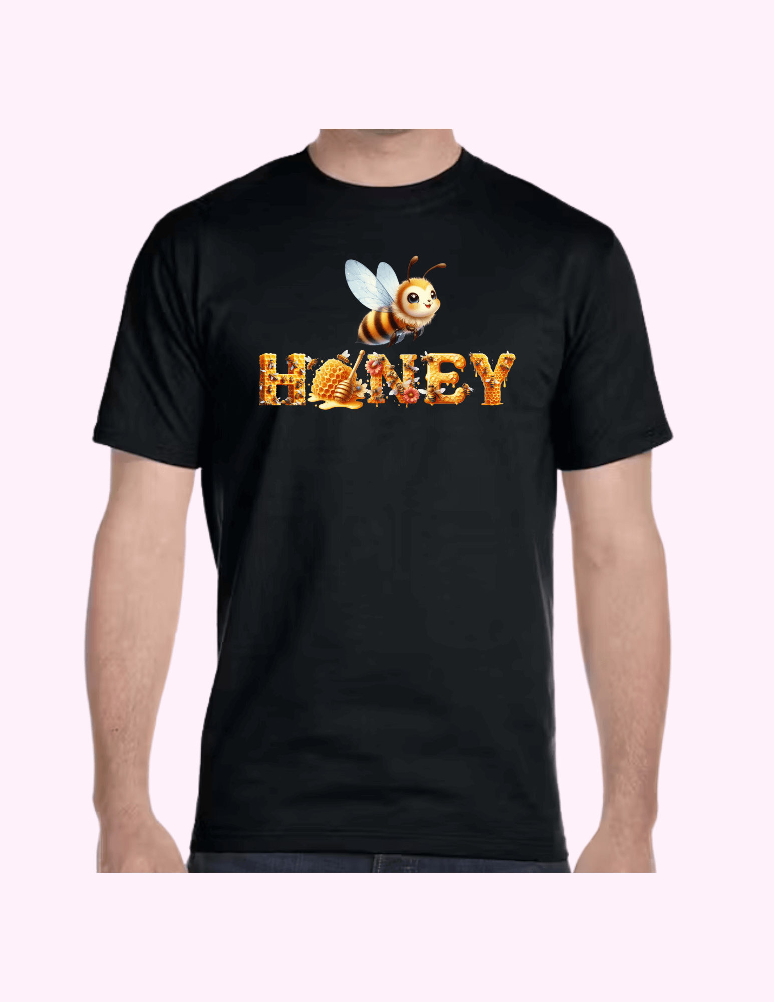 Honey - Adult T-Shirt featuring unique artwork, perfect for personal style and expression.