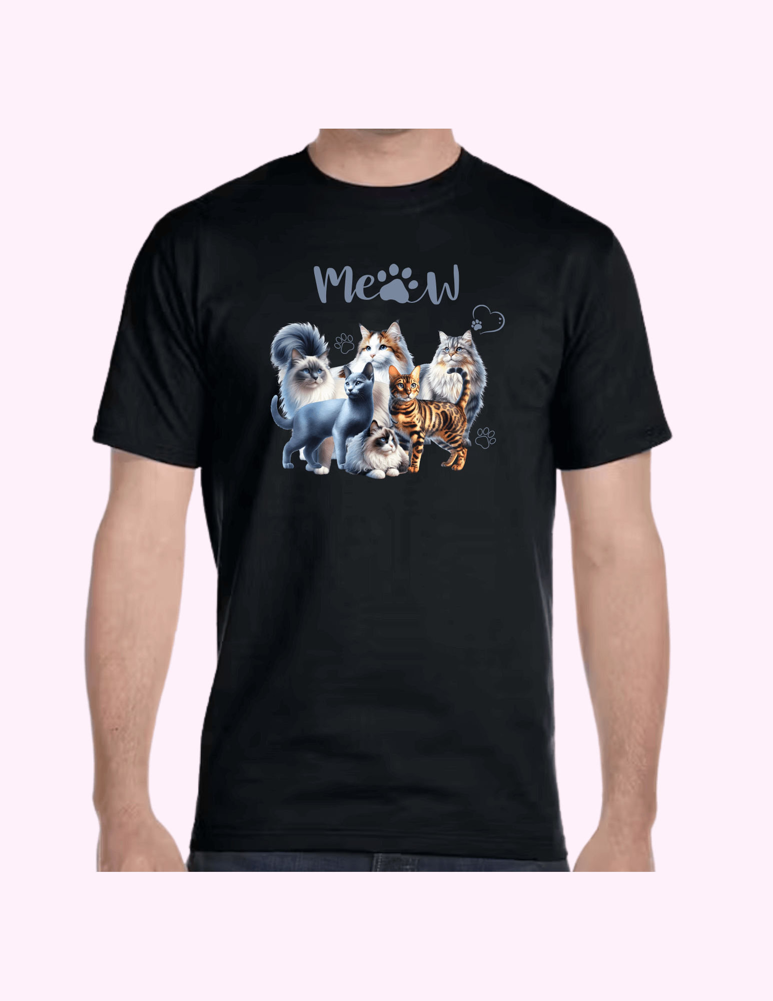 Cats - Adult T-Shirt featuring unique artwork, perfect for personal style and expression.