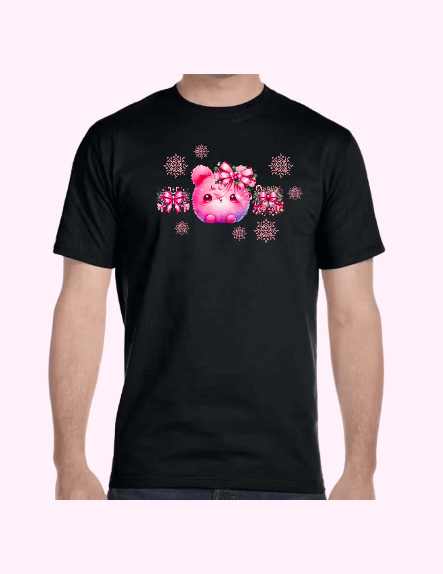 Fluffy Winter Bunny - Adult T-Shirt featuring unique artwork, perfect for personal style and expression.