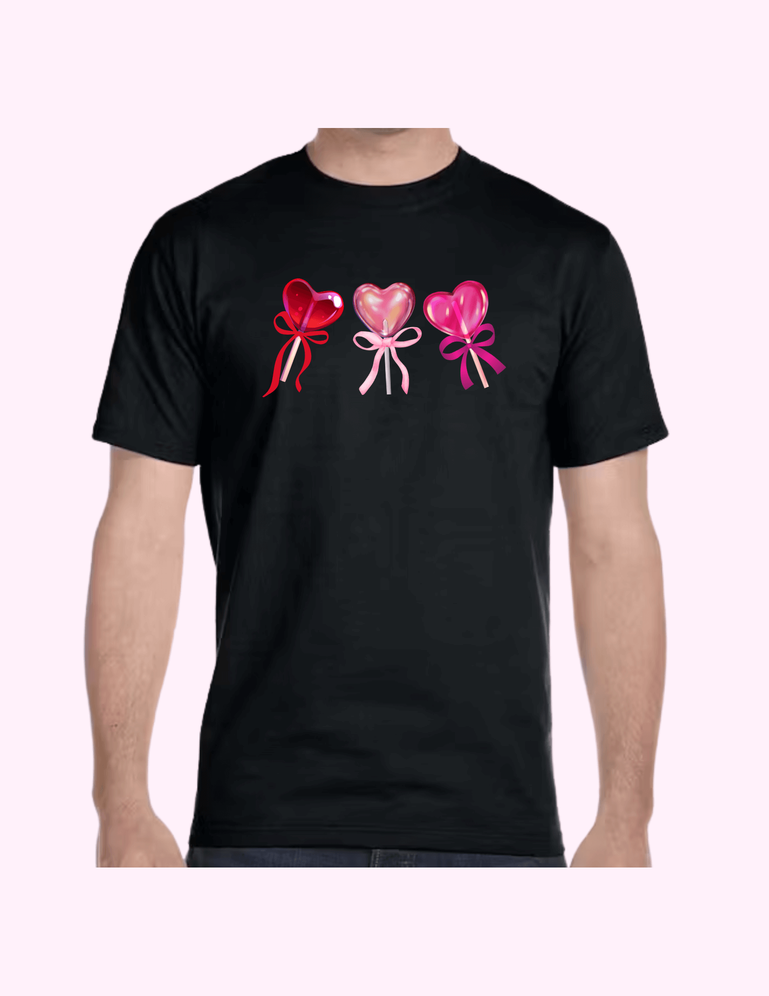 Lollypop Hearts - Adult T-Shirt featuring unique artwork, perfect for personal style and expression.