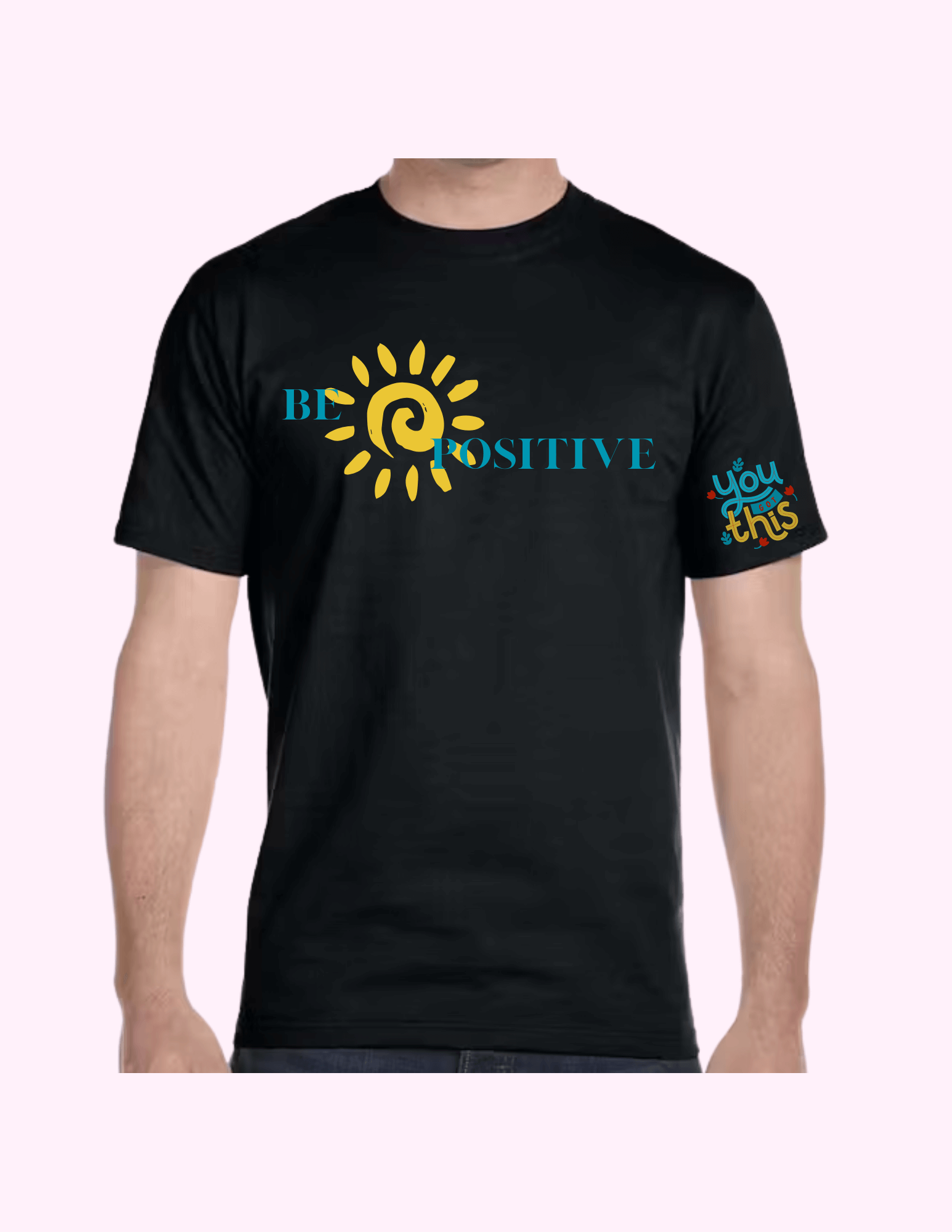 Be Positive - Adult T-Shirt featuring unique artwork, perfect for personal style and expression.