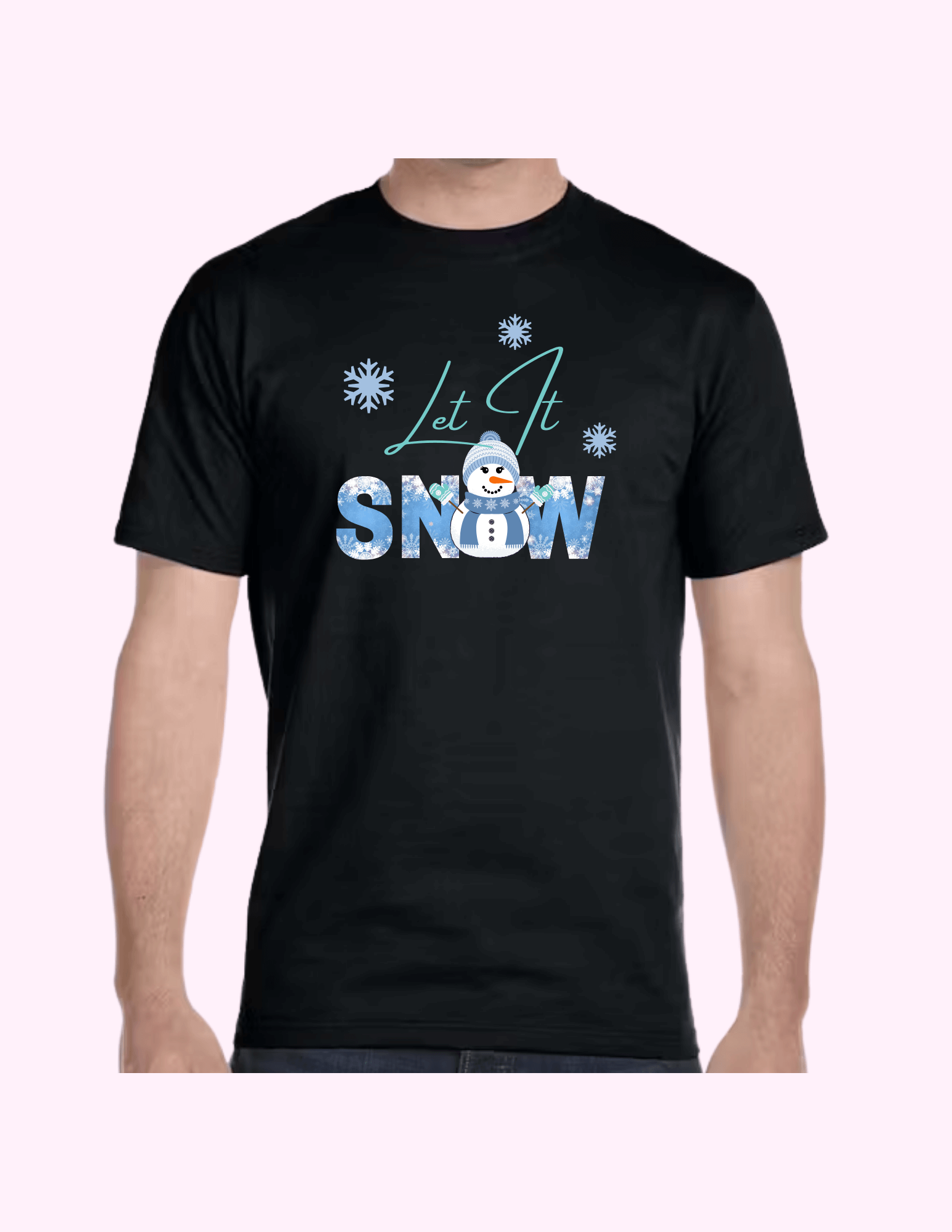 Let It Snow (Blue) - Adult T-Shirt featuring unique artwork, perfect for personal style and expression.