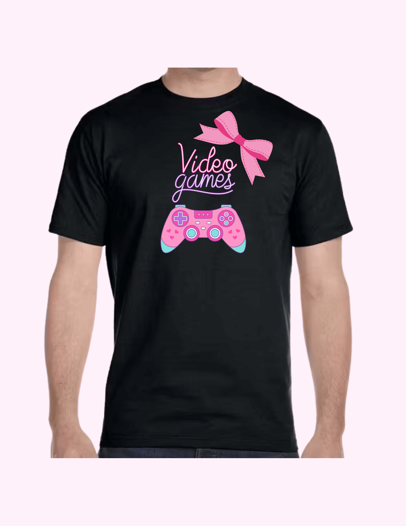 Video Game (Pink) - Adult T-Shirt featuring unique artwork, perfect for personal style and expression.