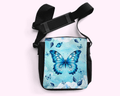 Blue Butterfly - Crossbody Small Bag featuring unique artwork, perfect for personal style and expression.