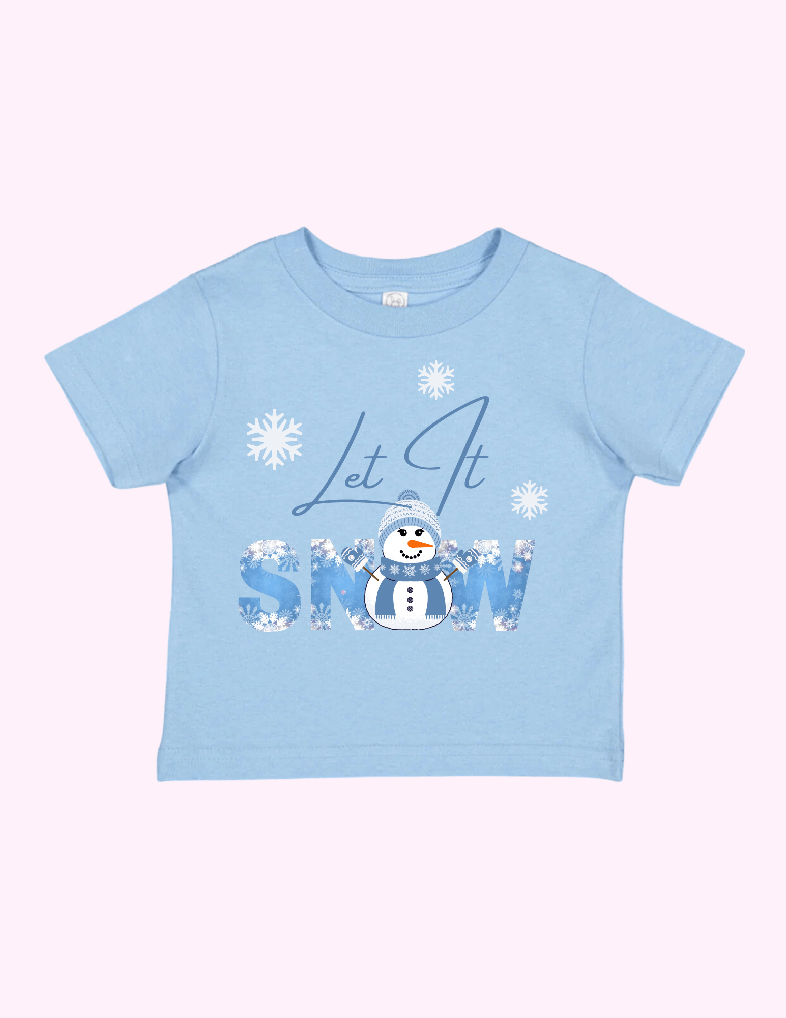 Let It Snow Blue (Toddler) featuring unique artwork, perfect for personal style and expression.