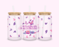 Beautiful Mom - Glass Cup With Bamboo Lid 16oz featuring unique artwork, perfect for personal style and expression.
