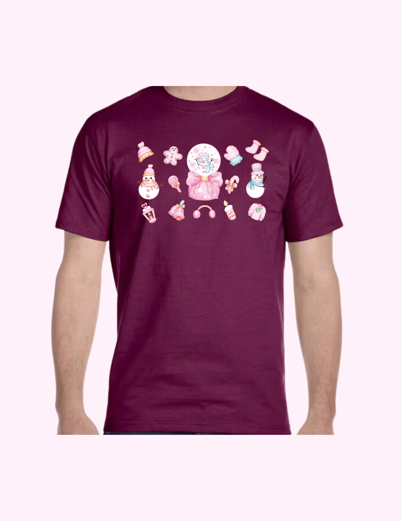 Pink Snow - Adult T-Shirt featuring unique artwork, perfect for personal style and expression.