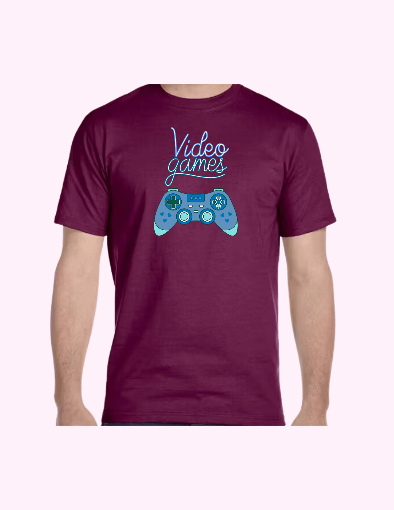 Video Game (Blue) - Adult T-Shirt featuring unique artwork, perfect for personal style and expression.