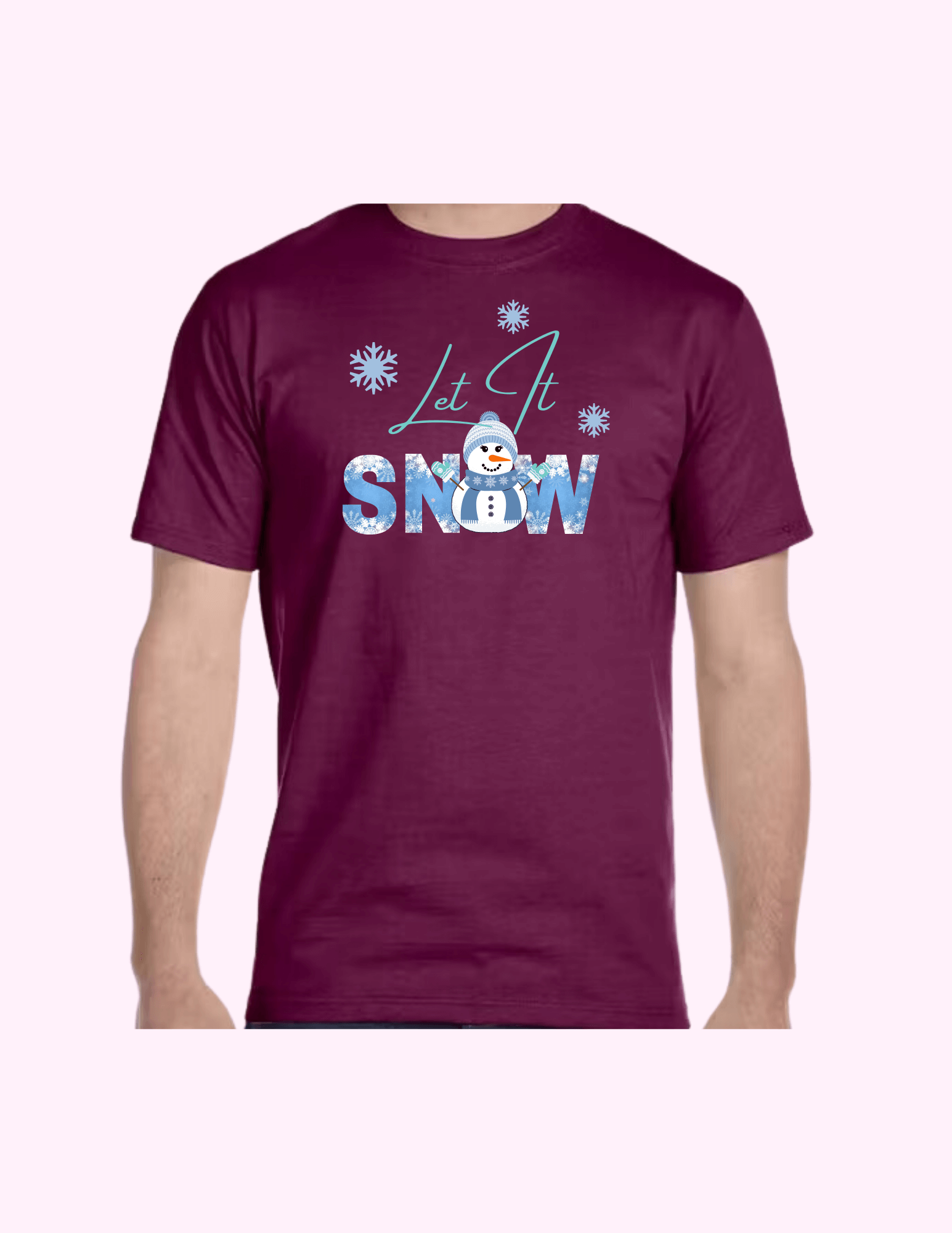 Let It Snow (Blue) - Adult T-Shirt featuring unique artwork, perfect for personal style and expression.