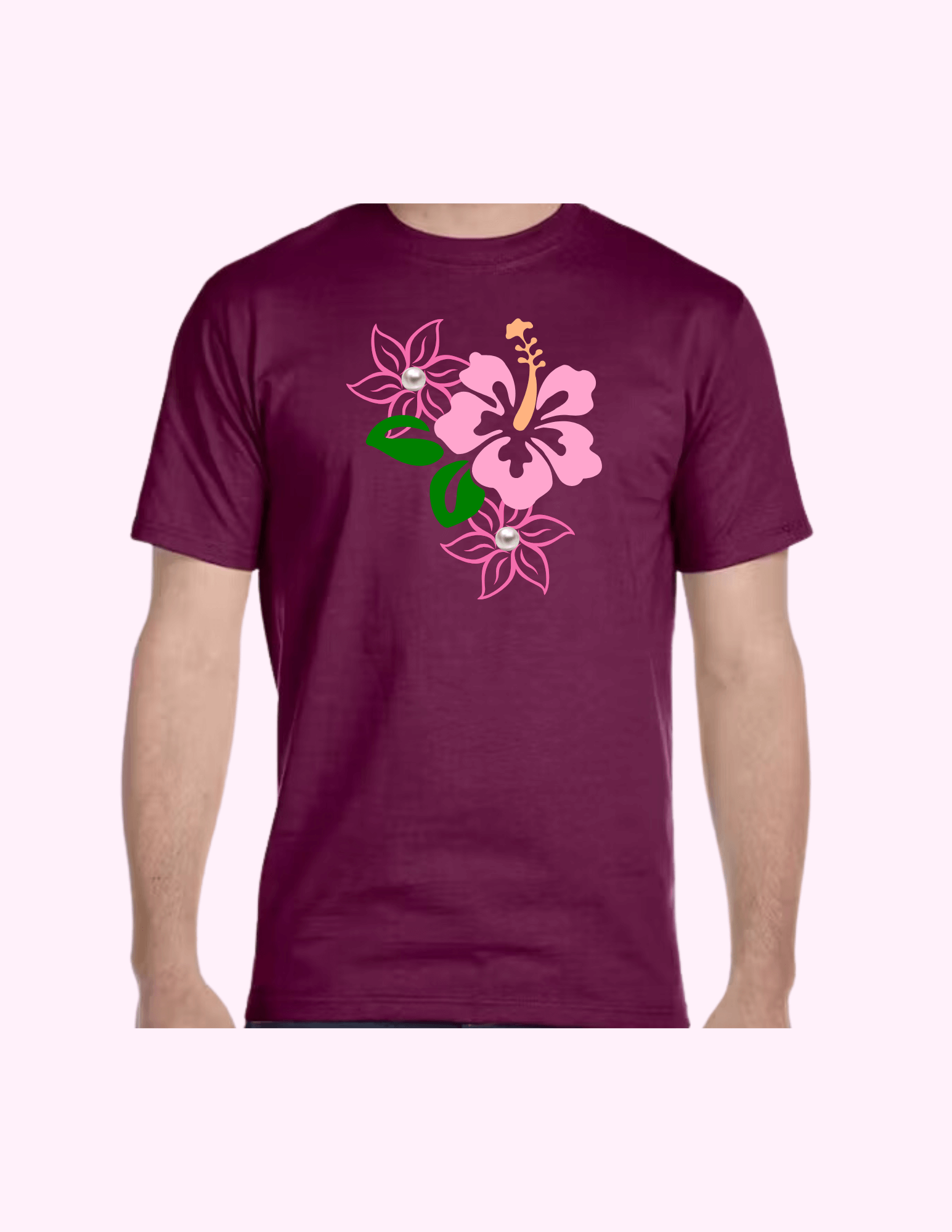 Caribbean Flower - Adult T-Shirt featuring unique artwork, perfect for personal style and expression.