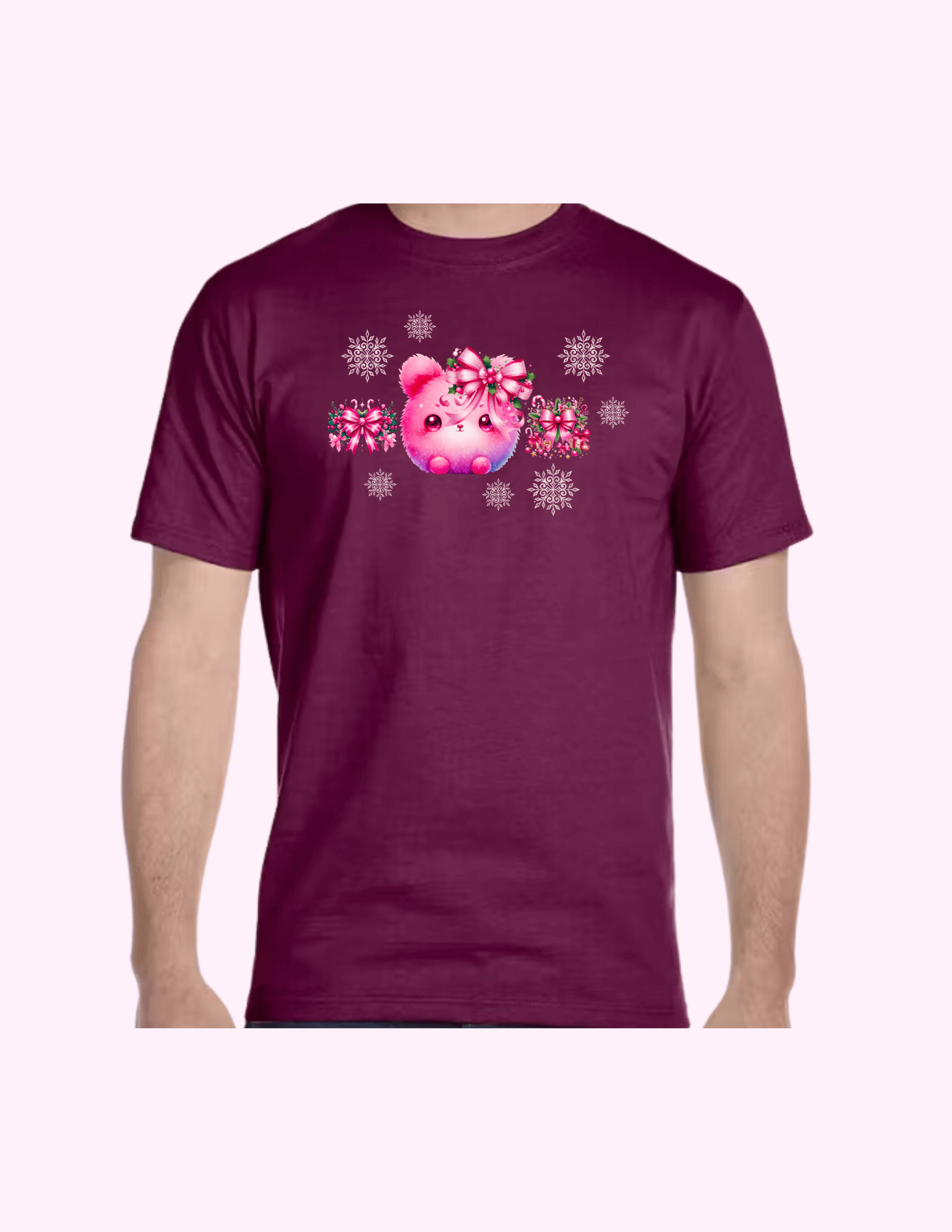 Fluffy Winter Bunny - Adult T-Shirt featuring unique artwork, perfect for personal style and expression.